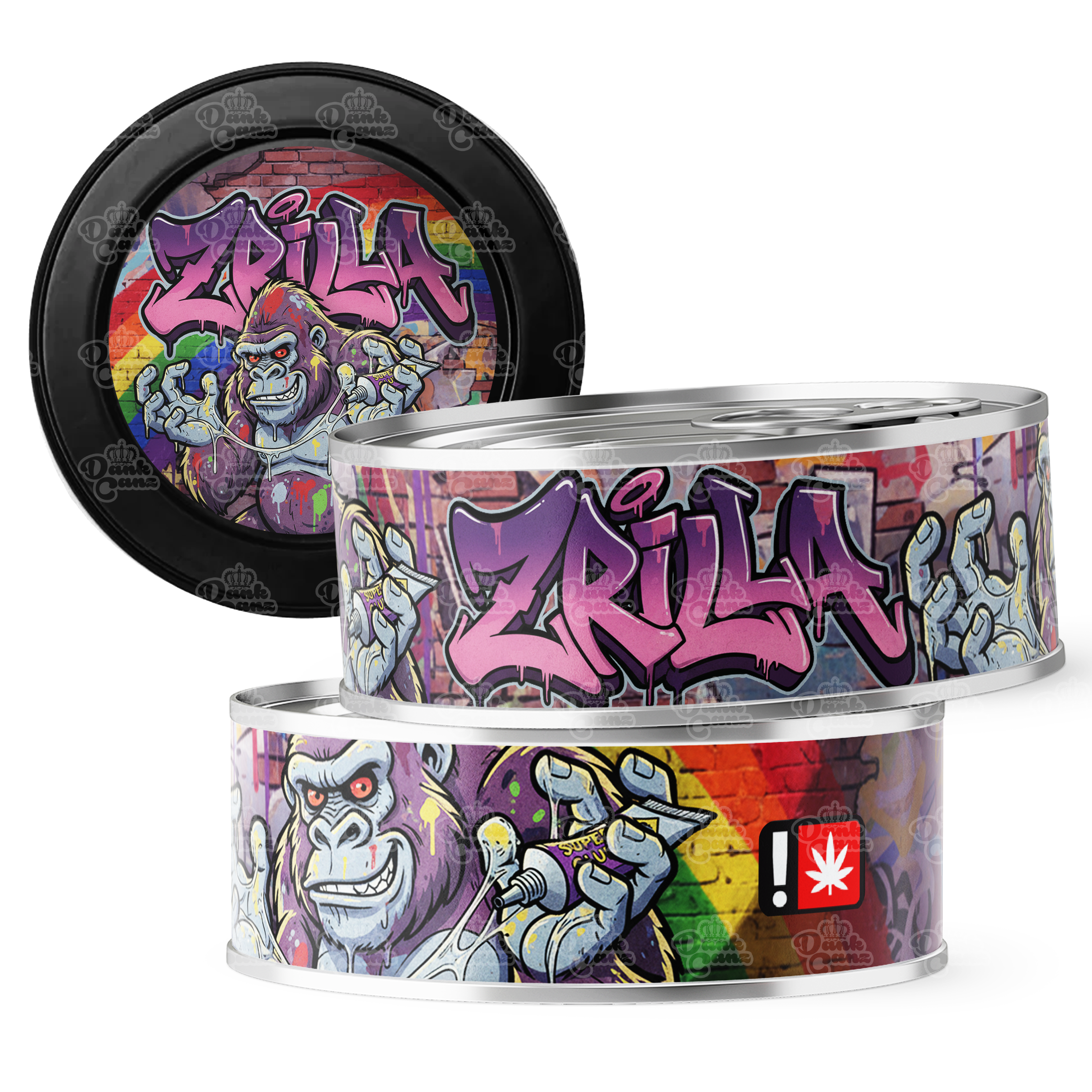 ZRilla 3.5g Self Seal Tins - DC Packaging Custom Cannabis Packaging