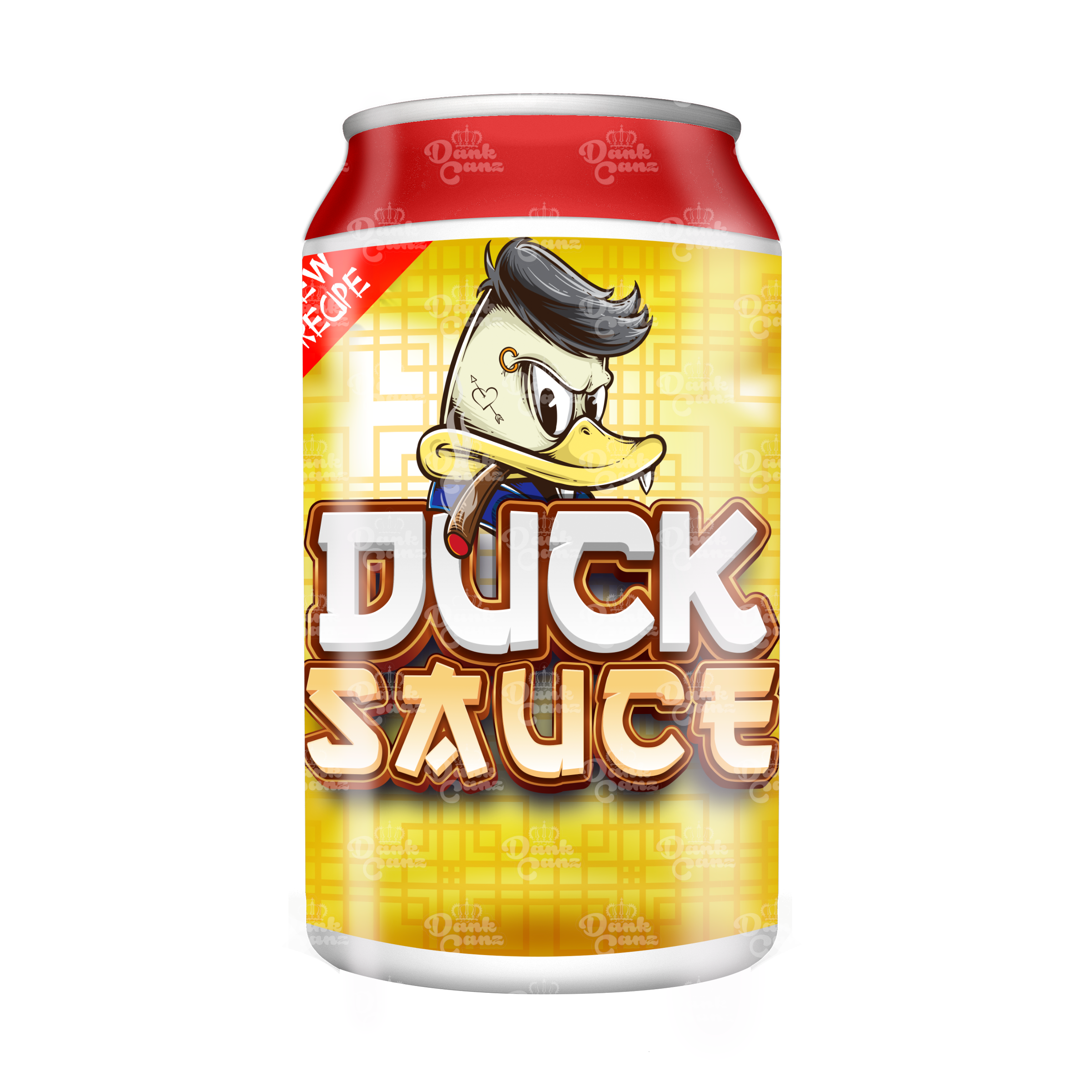 Duck Sauce 3.5g Plastic Soda Cans - DC Packaging Custom Cannabis Packaging