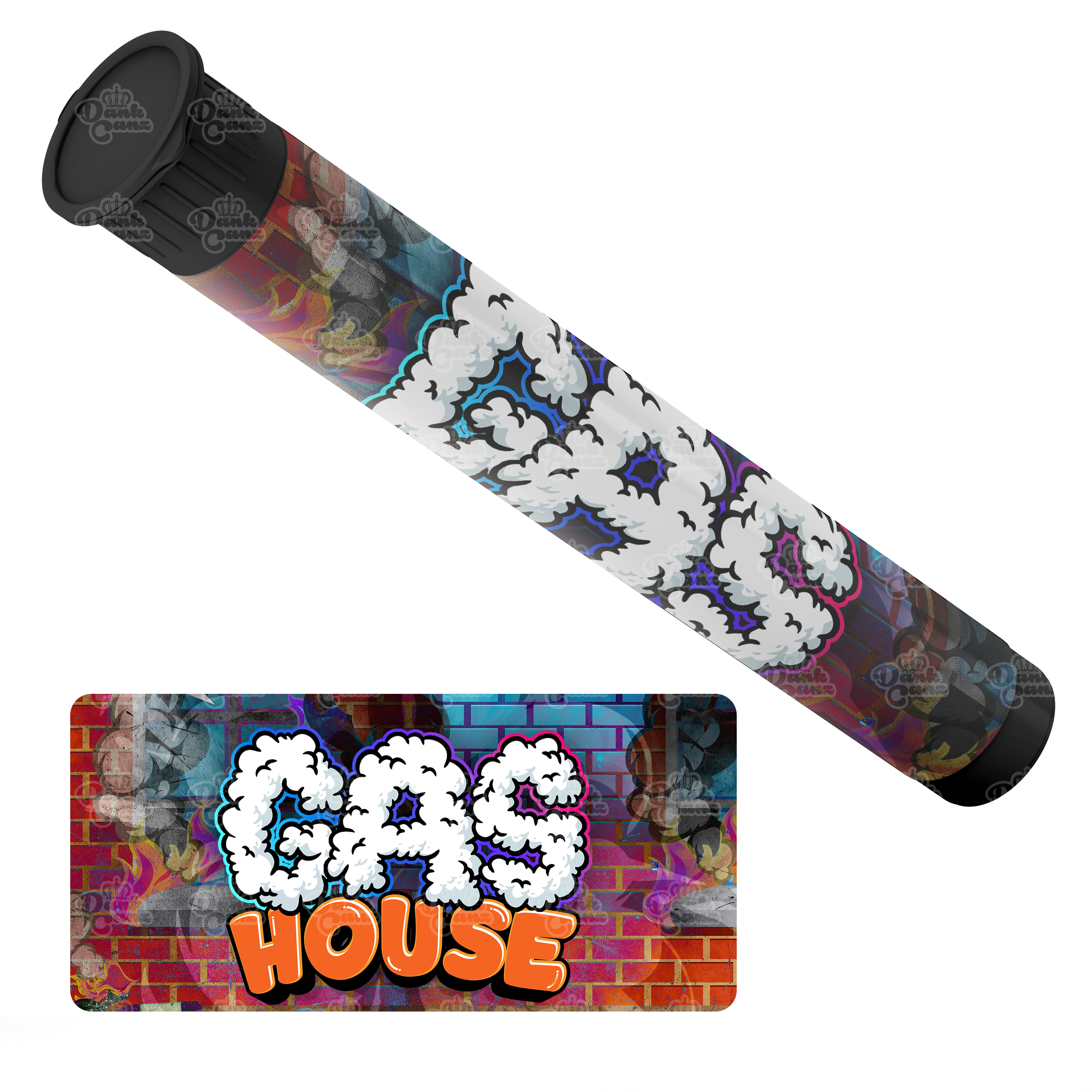 Gas House Pre Roll Tubes - Labelled - DC Packaging Custom Cannabis Packaging
