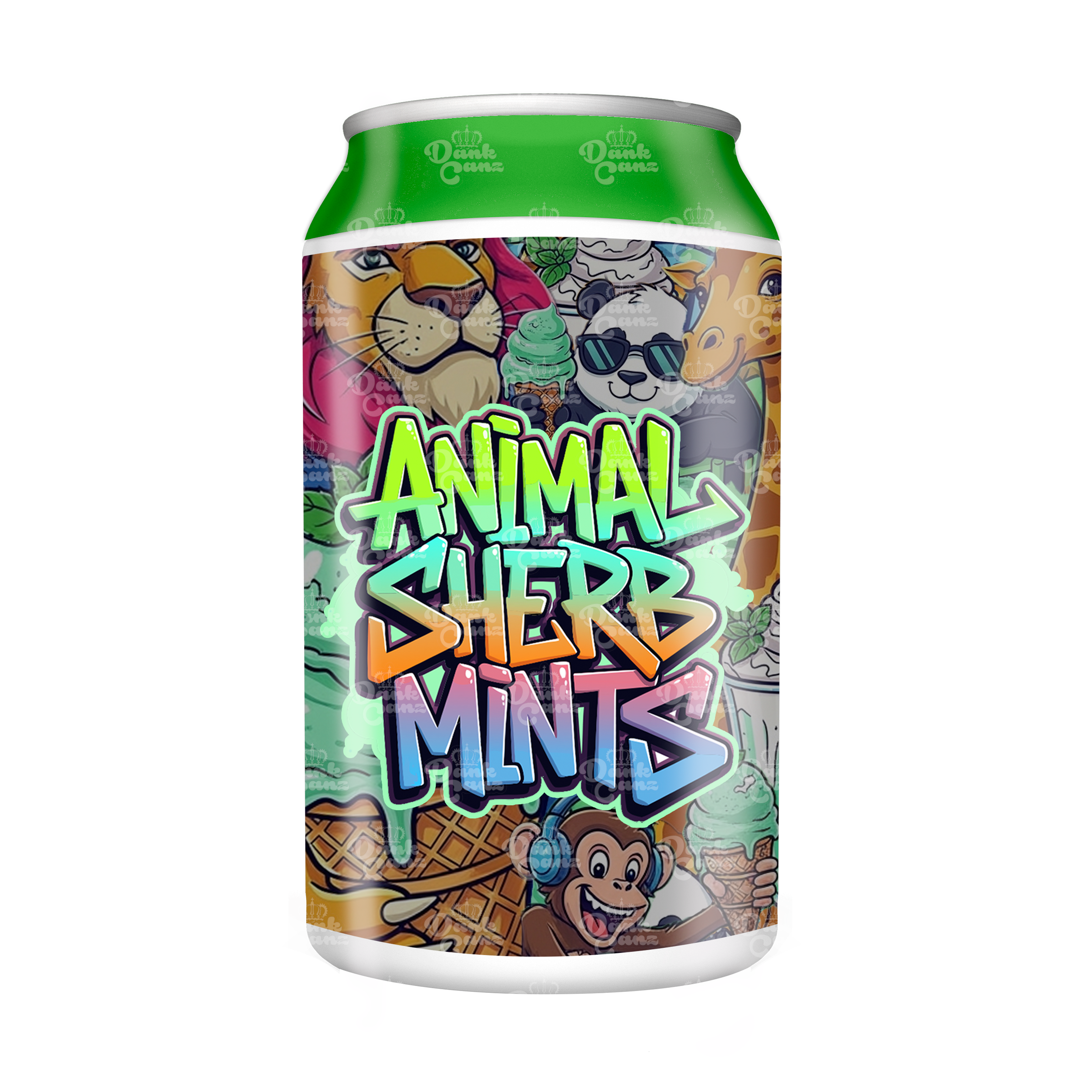 Animal Sherb Mints 3.5g Plastic Soda Cans - DC Packaging Custom Cannabis Packaging