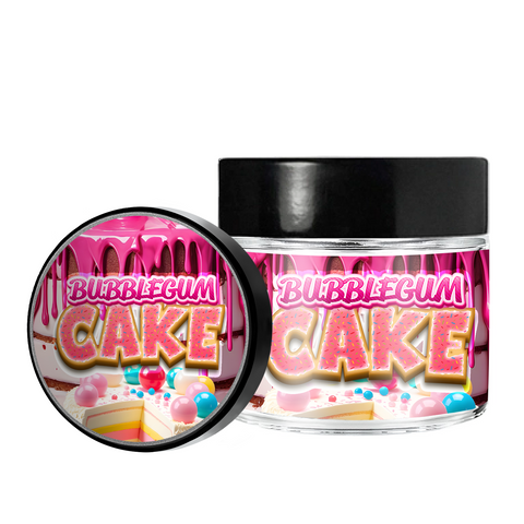 Bubblegum Cake 3.5g/60ml Glass Jars - Pre Labelled - Empty