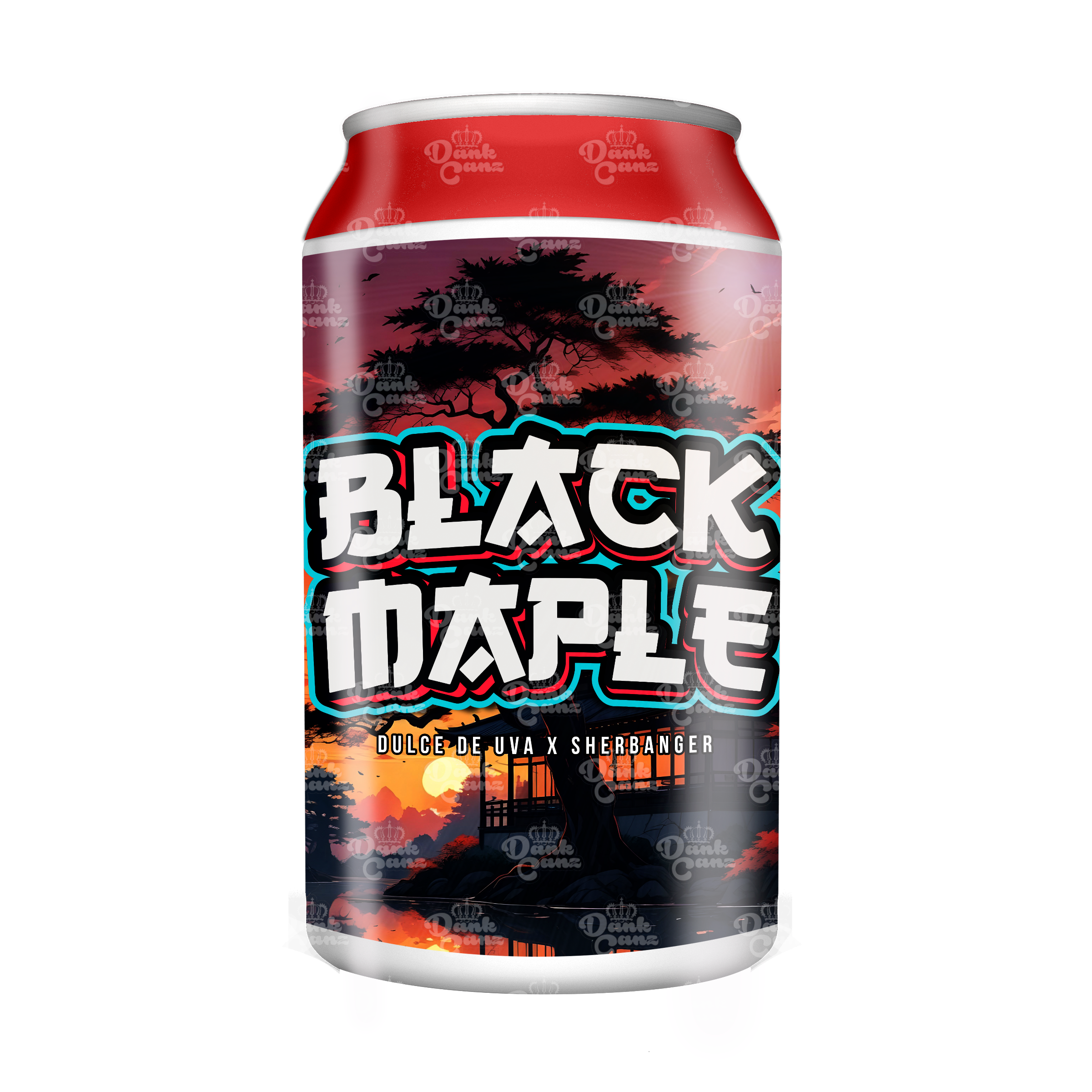 Black Maple 3.5g Plastic Soda Cans - DC Packaging Custom Cannabis Packaging