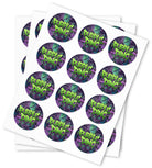 Purple Dino Strain Stickers - DC Packaging Custom Cannabis Packaging