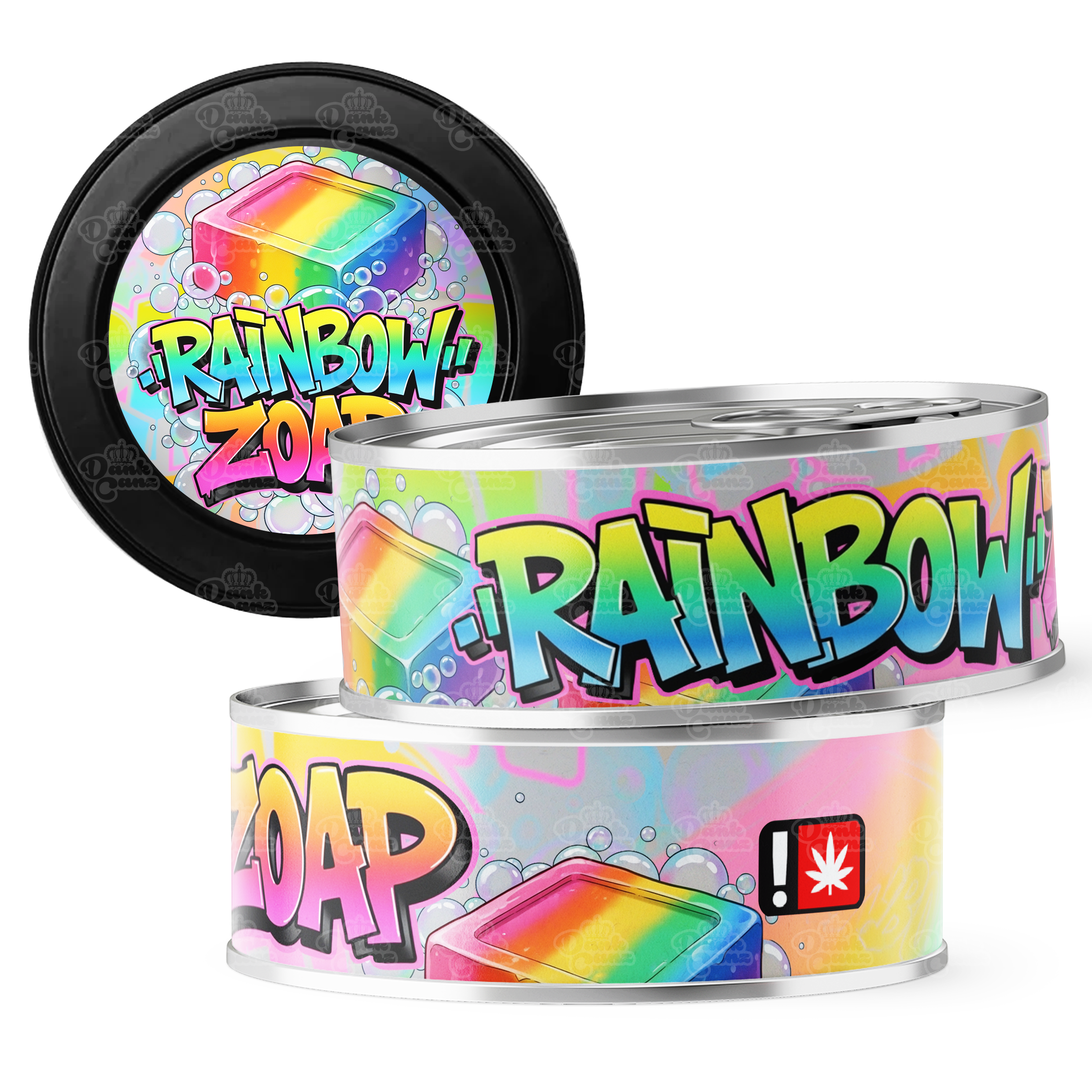 Rainbow Zoap 3.5g Self Seal Tins - DC Packaging Custom Cannabis Packaging