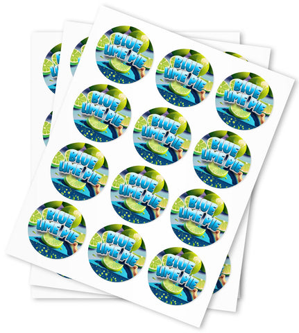 Blue Lime Pie Strain Stickers - DC Packaging Custom Cannabis Packaging