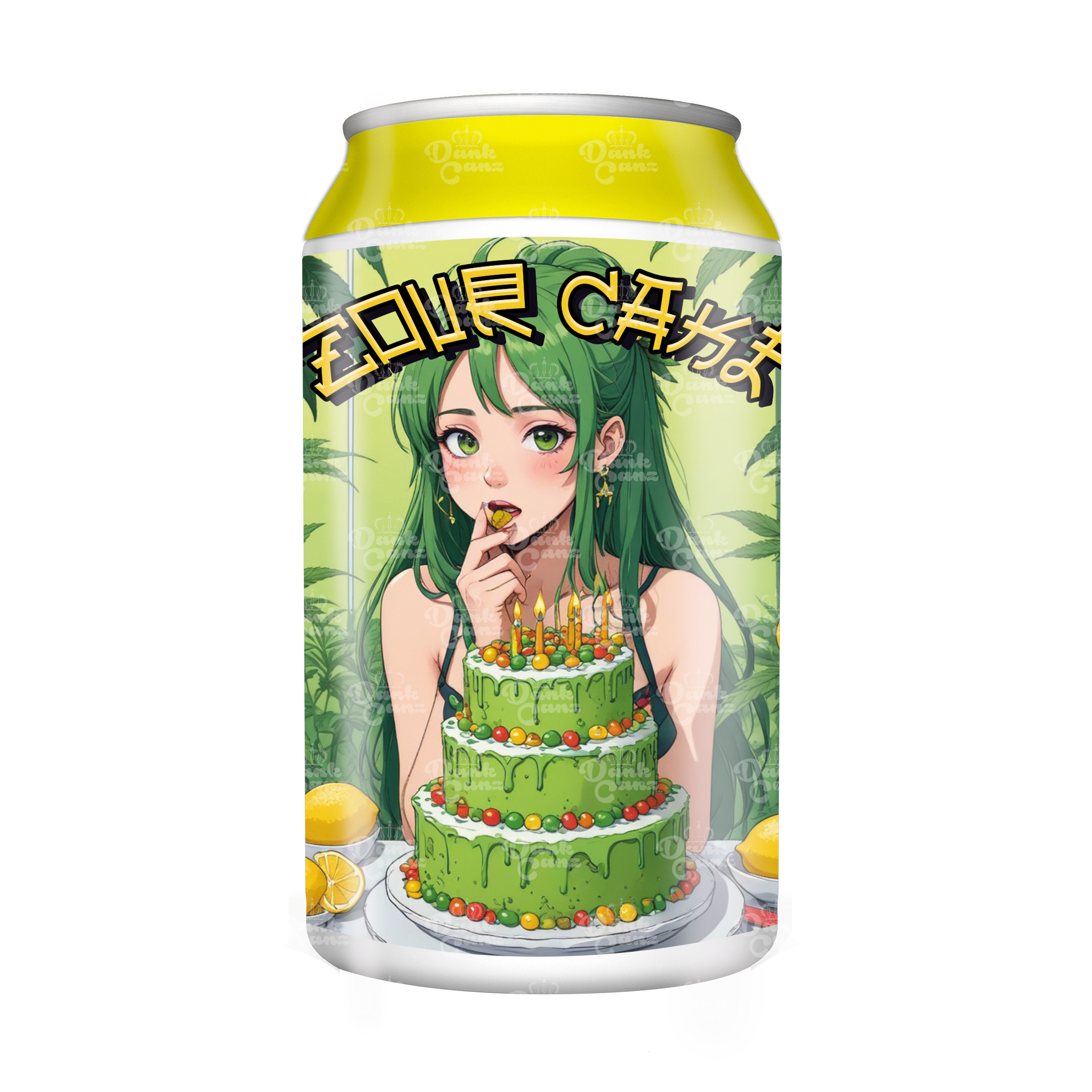 Zour Cake 3.5g Plastic Soda Cans - DC Packaging Custom Cannabis Packaging