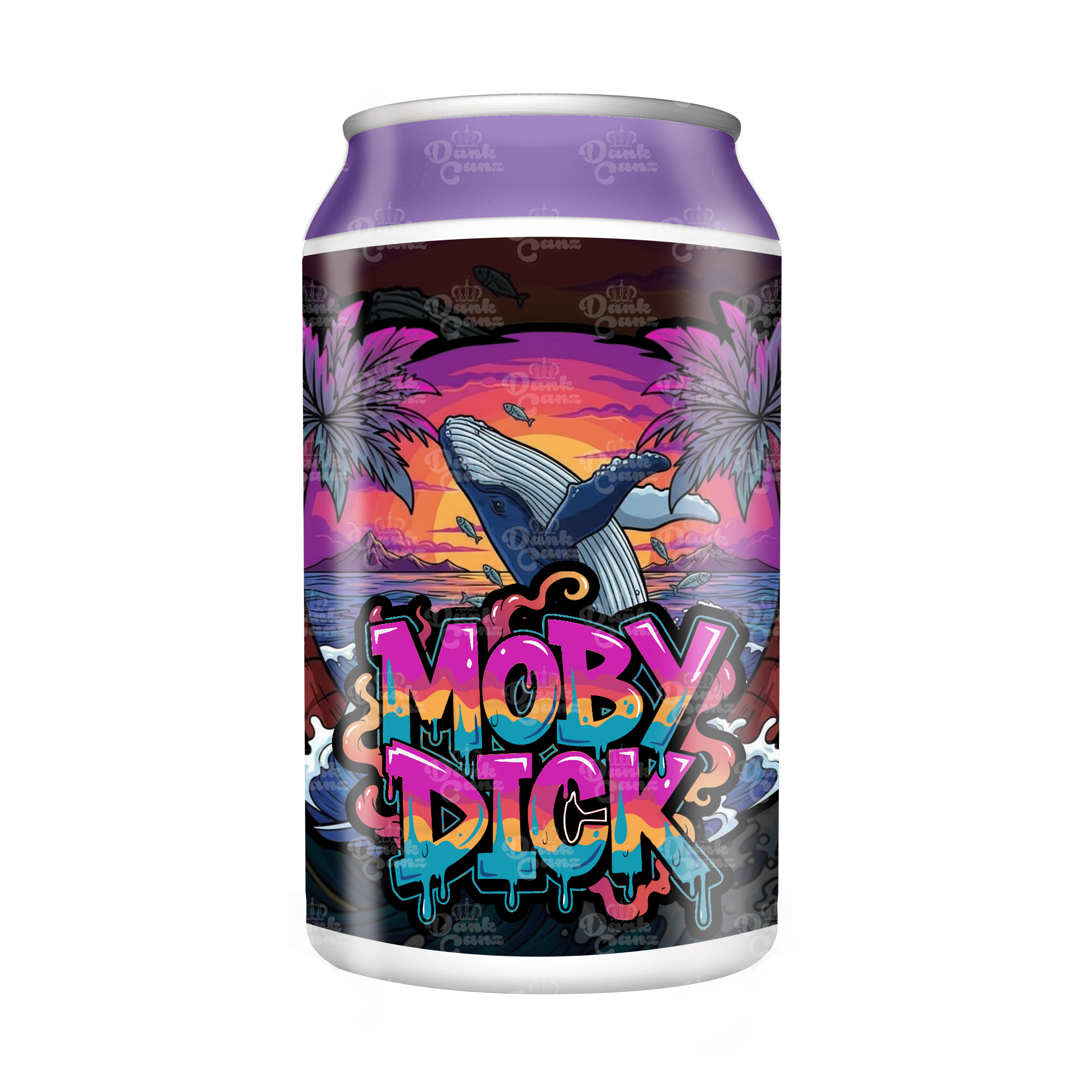Moby Dick 3.5g Plastic Soda Cans - DC Packaging Custom Cannabis Packaging