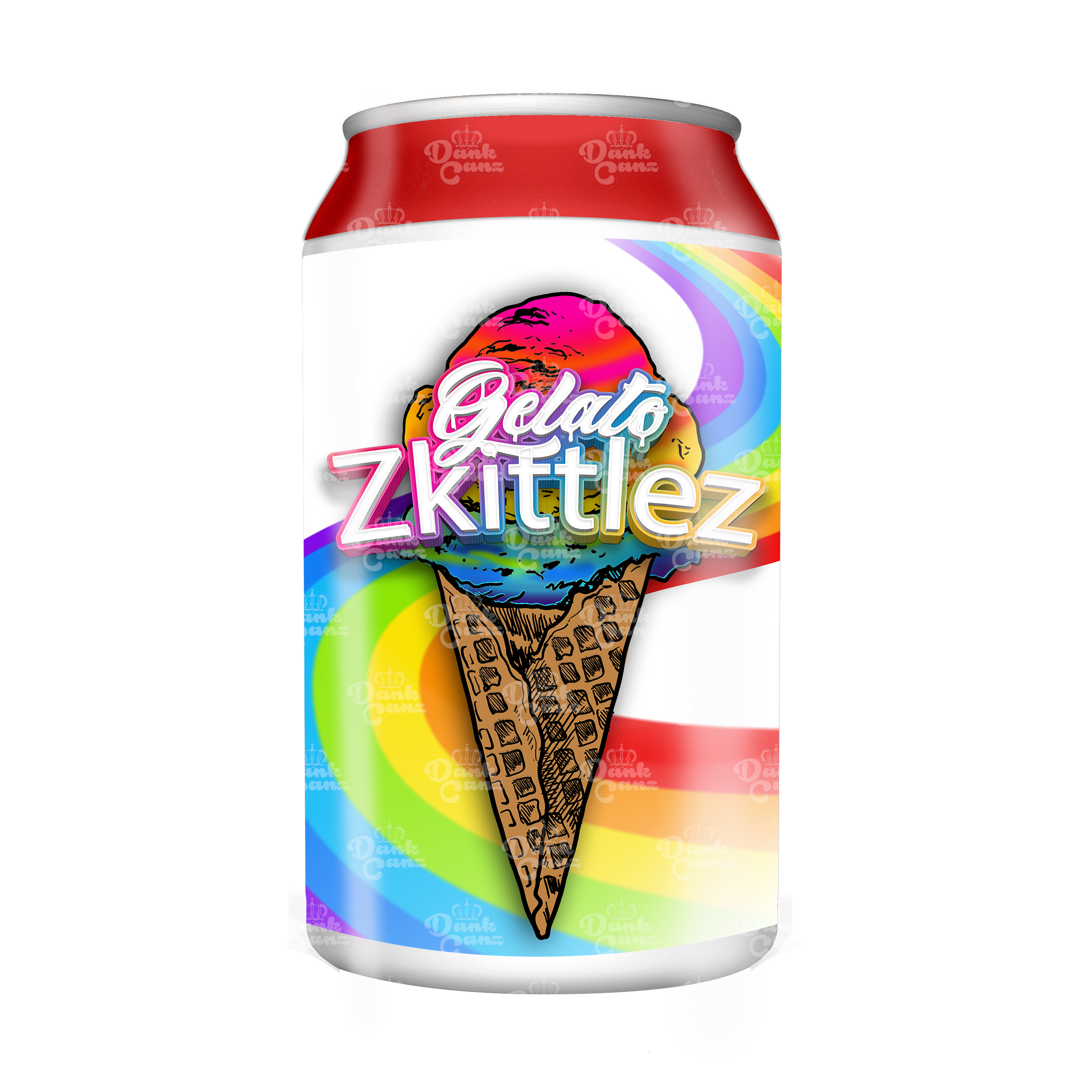 Gelato Zkittlez 3.5g Plastic Soda Cans - DC Packaging Custom Cannabis Packaging