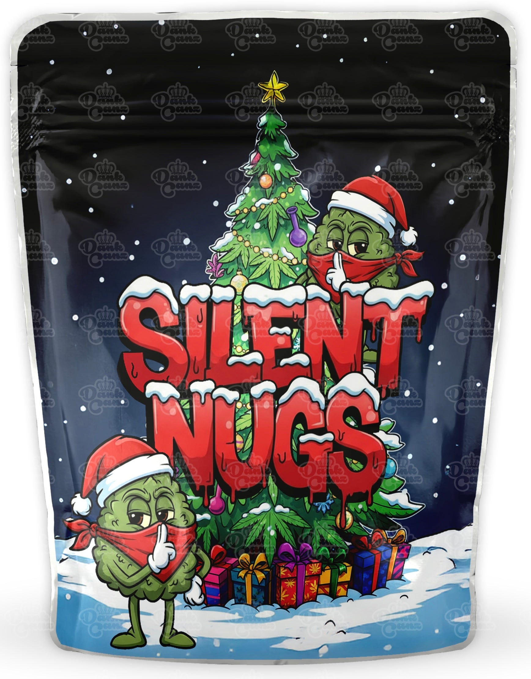 Christmas Mylar Bags - DC Packaging Custom Cannabis Packaging