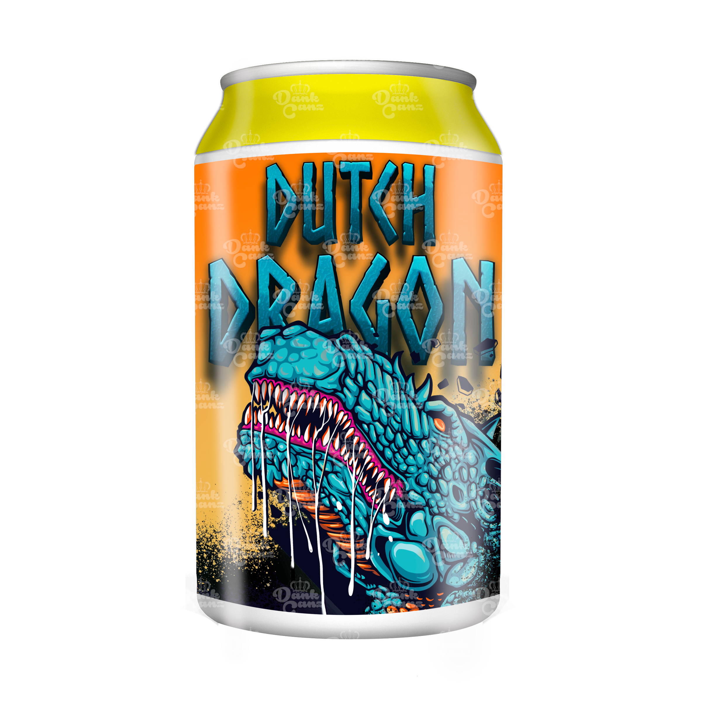 Dutch Dragon 3.5g Plastic Soda Cans - DC Packaging Custom Cannabis Packaging