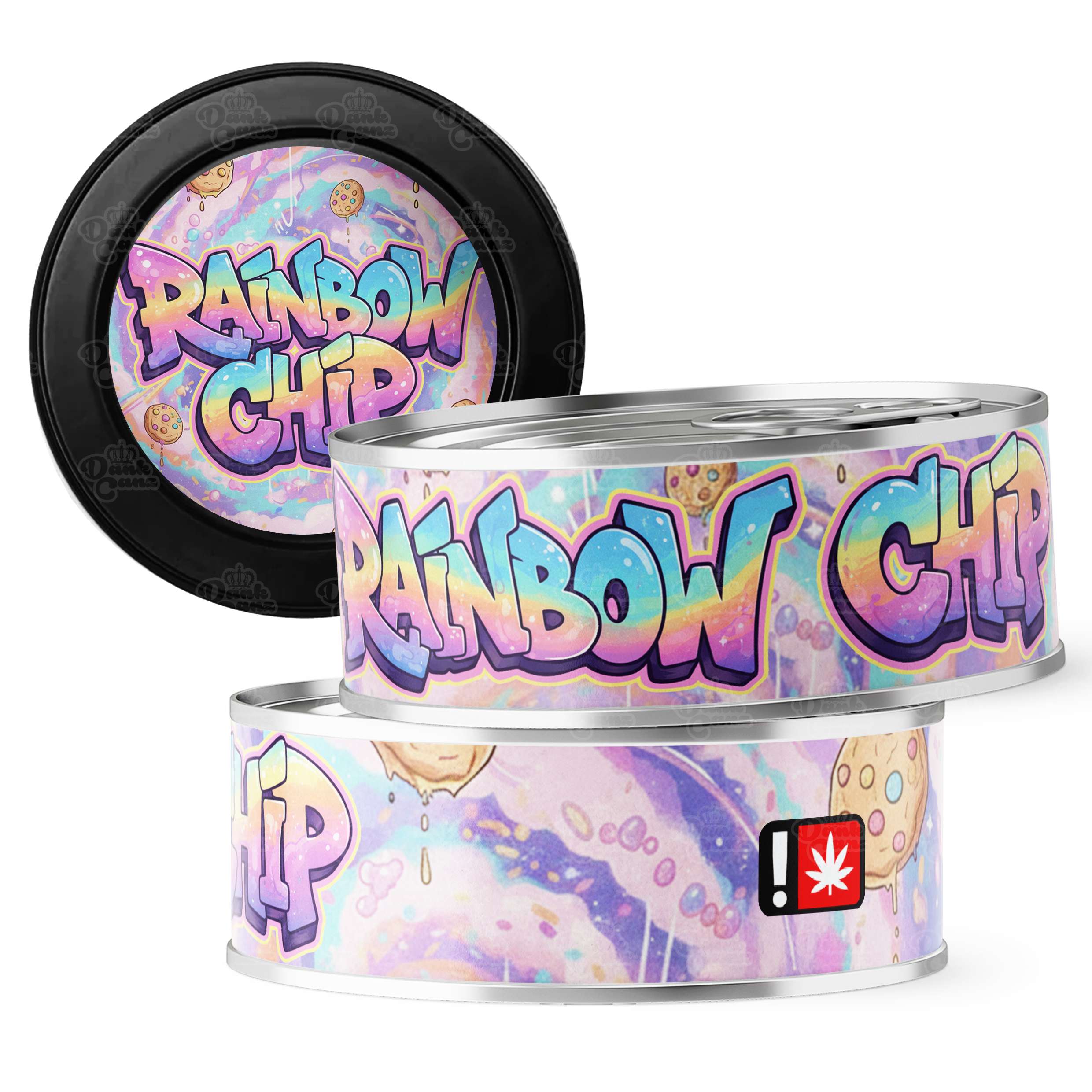 Rainbow Chip 3.5g Self Seal Tins - DC Packaging Custom Cannabis Packaging