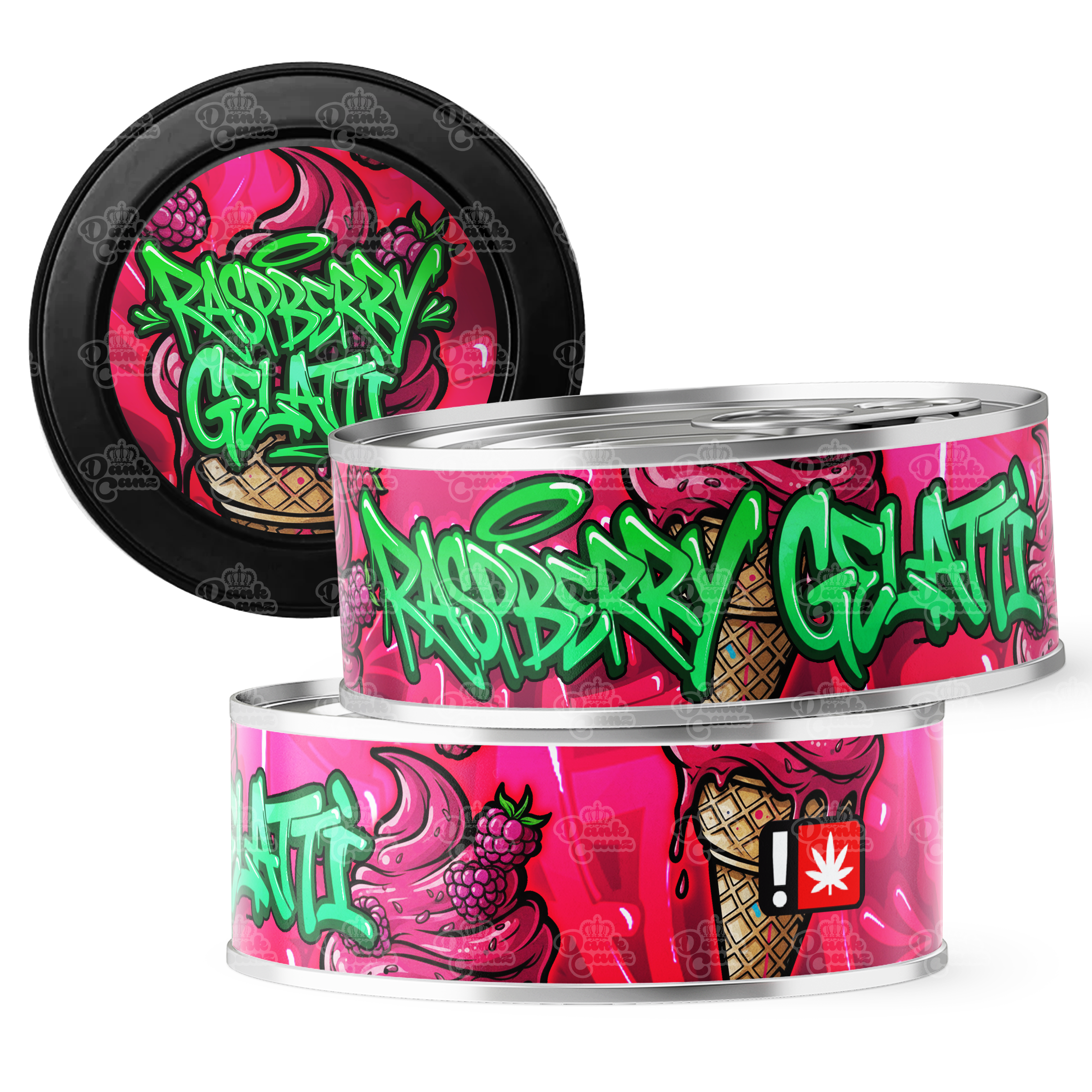 Raspberry Gelatti 3.5g Self Seal Tins - DC Packaging Custom Cannabis Packaging