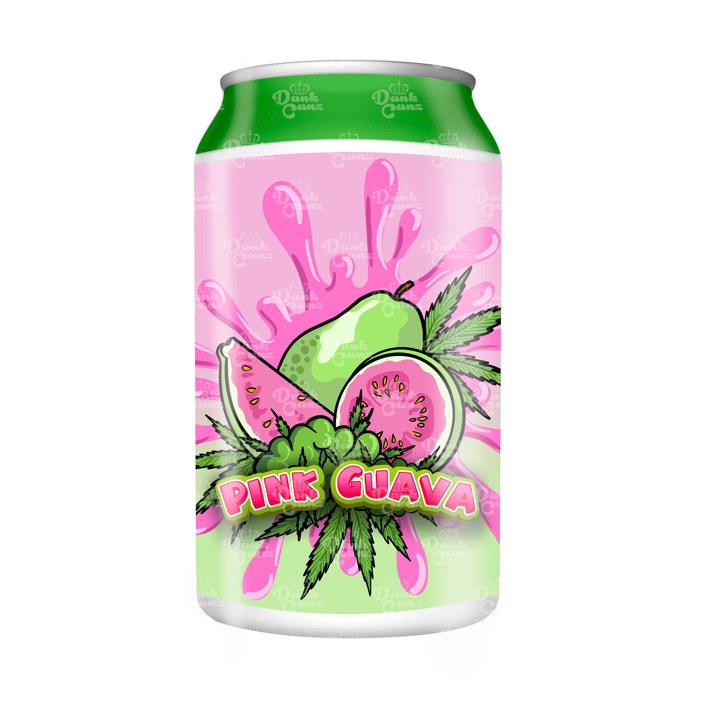 Pink Guava 3.5g Plastic Soda Cans - DC Packaging Custom Cannabis Packaging