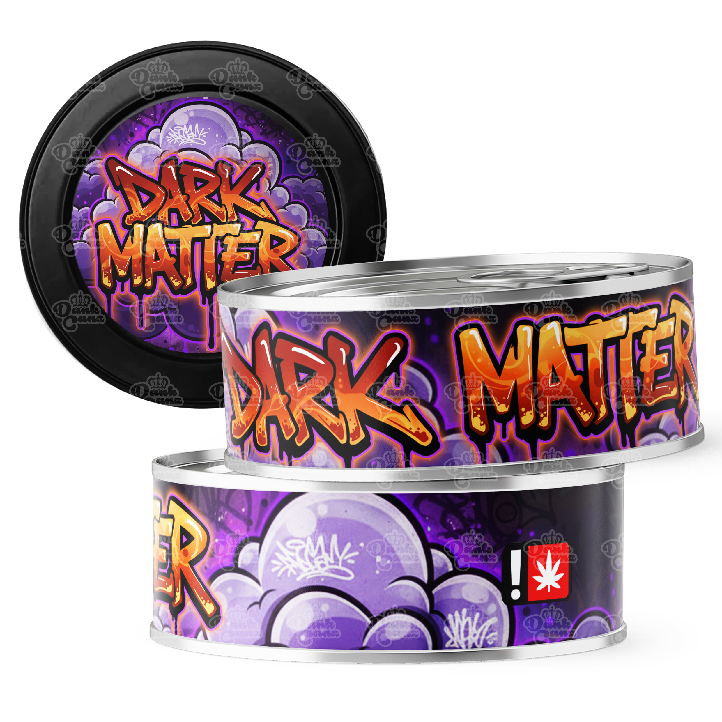 Dark Matter 3.5g Self Seal Tins - DC Packaging Custom Cannabis Packaging