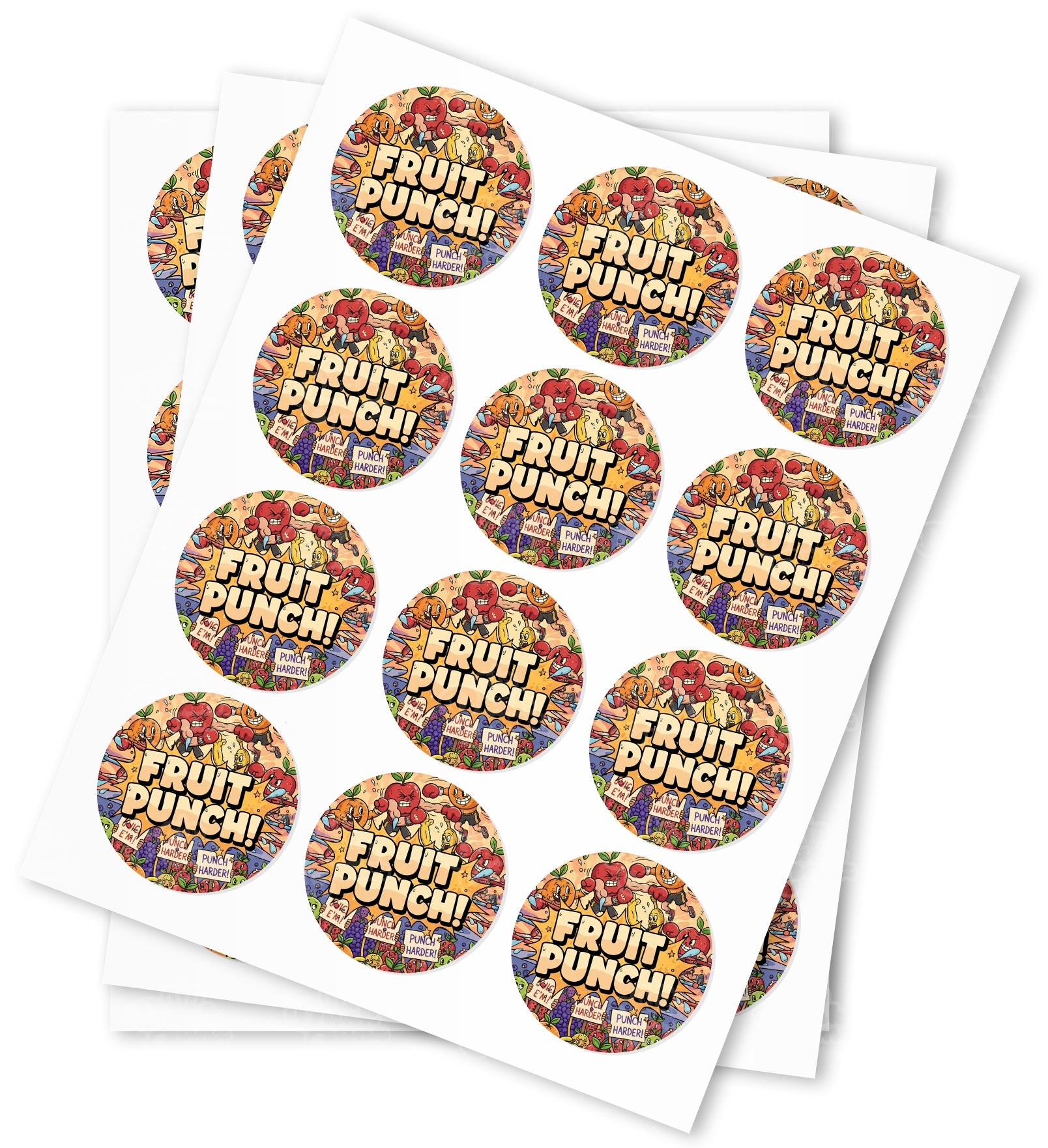 Fruit Punch Strain Stickers - DC Packaging Custom Cannabis Packaging