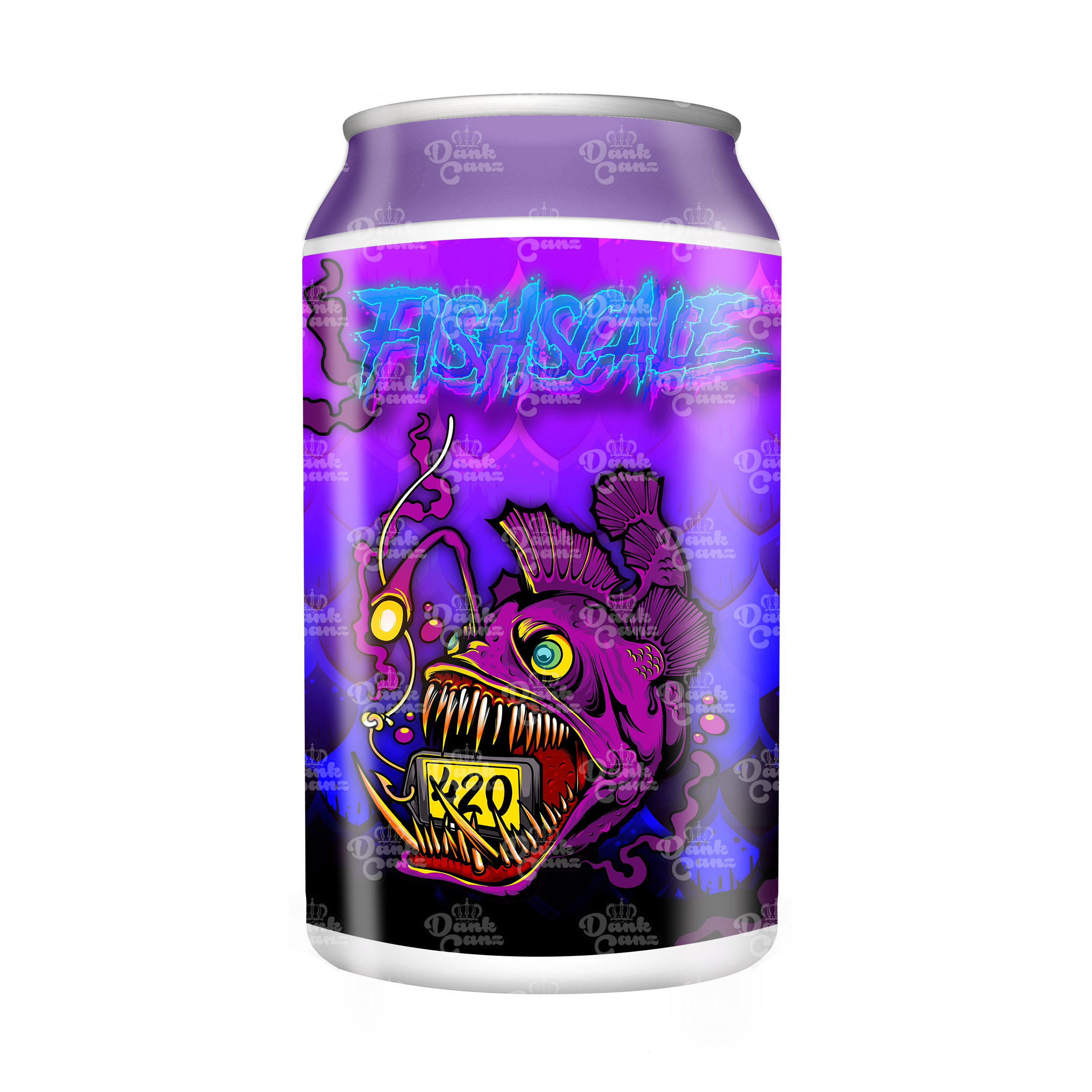 Fish Scale 3.5g Plastic Soda Cans - DC Packaging Custom Cannabis Packaging