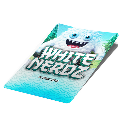 White Nerdz Mylar Bag Labels - Labels only