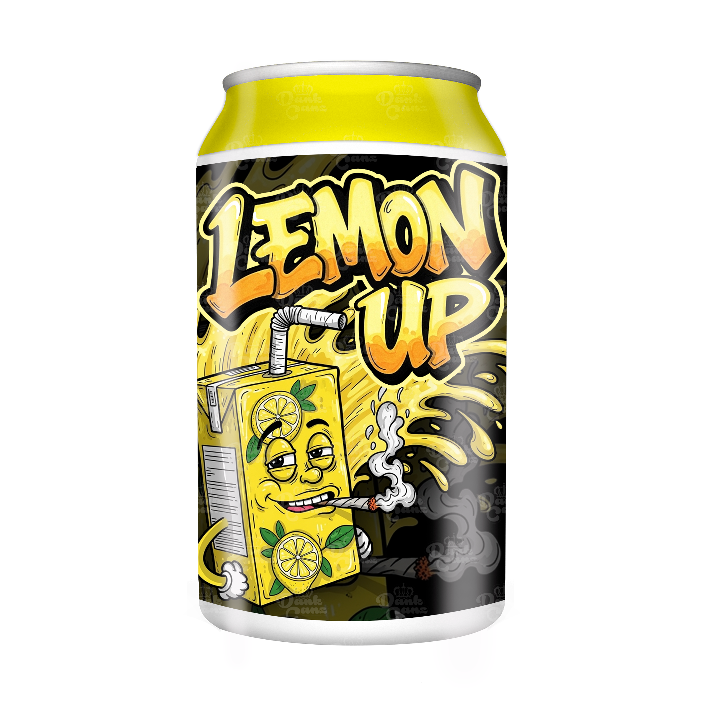 Lemon Up 3.5g Plastic Soda Cans - DC Packaging Custom Cannabis Packaging