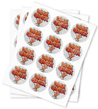 Papaya Gelatti Strain Stickers - DC Packaging Custom Cannabis Packaging