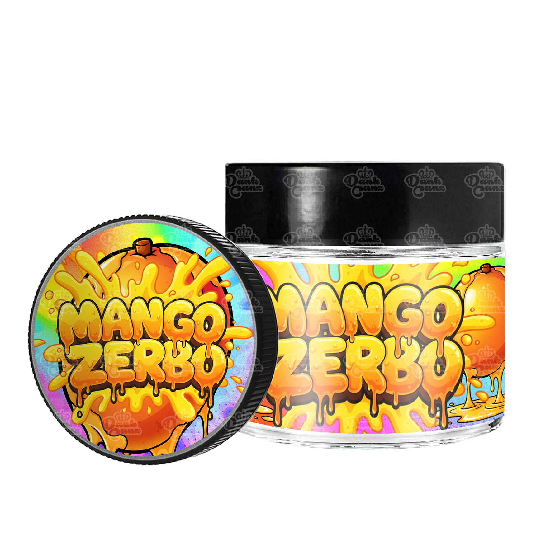Mango Zerbo 3.5g/60ml Glass Jars - Labelled - DC Packaging Custom Cannabis Packaging