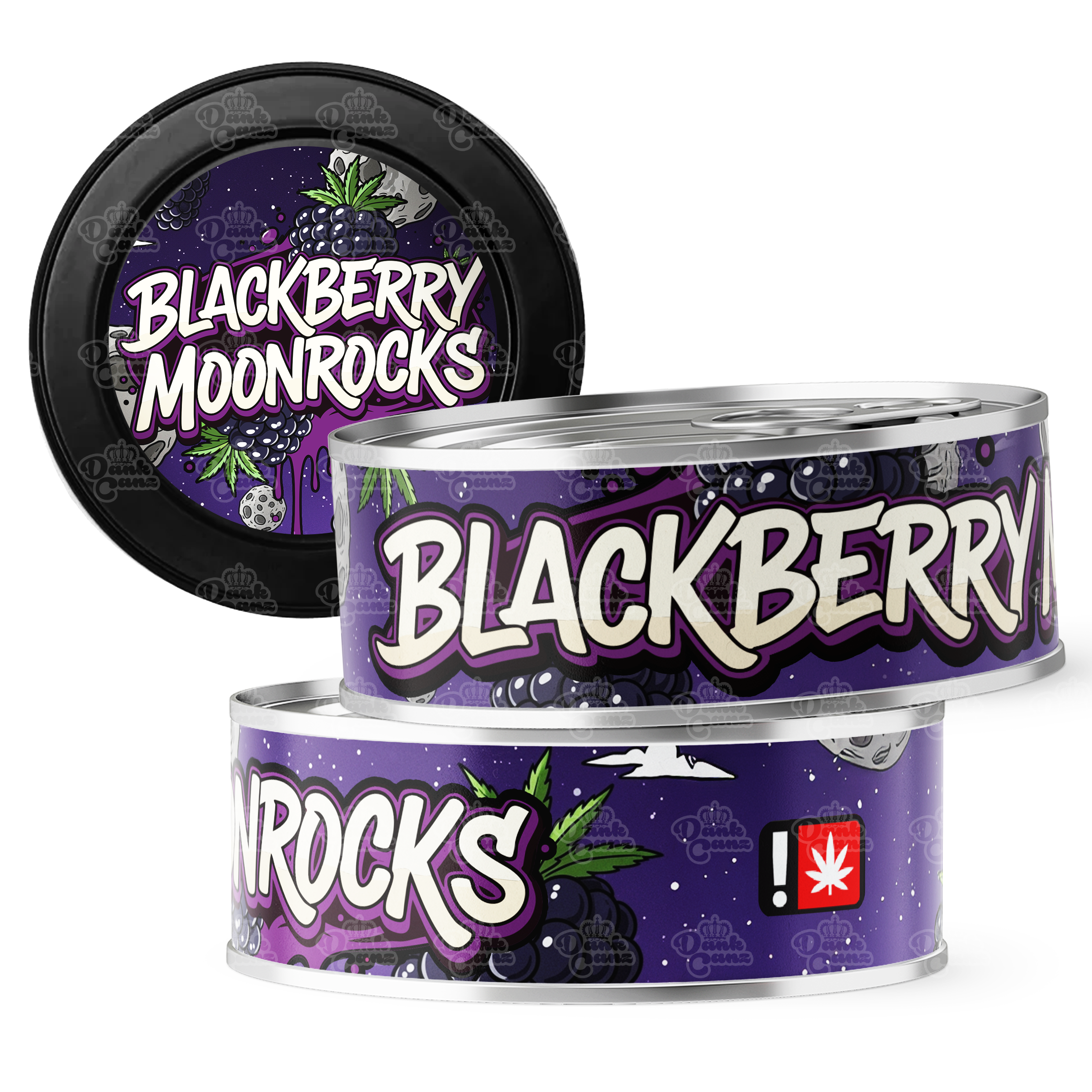 BlackBerry Moonrocks 3.5g Self Seal Tins - DC Packaging Custom Cannabis Packaging