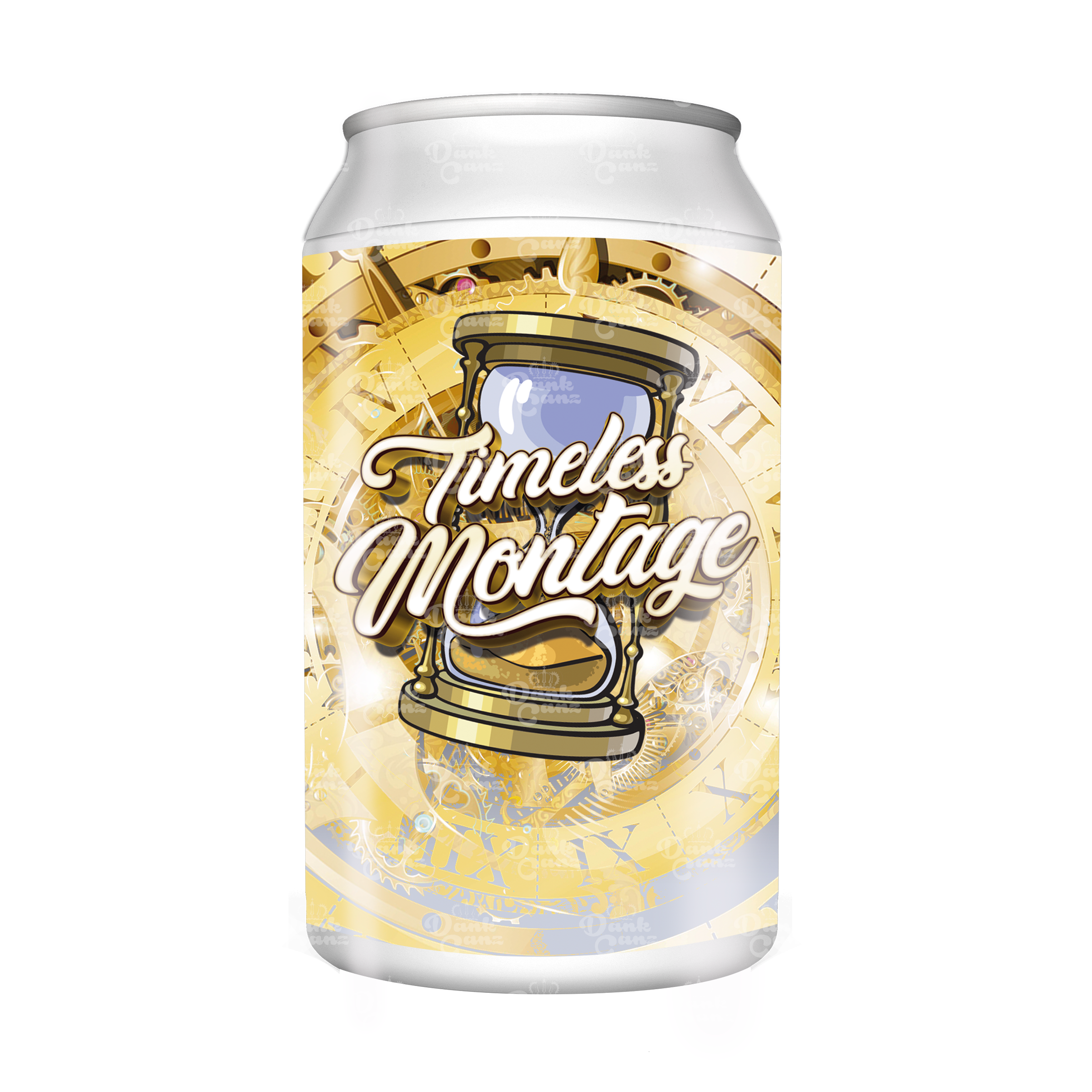 Timeless Montage 3.5g Plastic Soda Cans - DC Packaging Custom Cannabis Packaging
