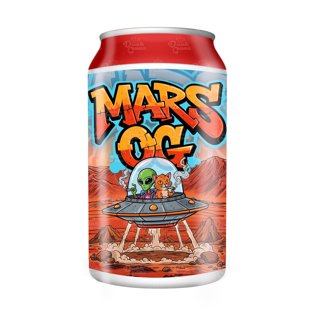 Mars OG 3.5g Cali Style Plastic Soda Cans | Cali Packaging