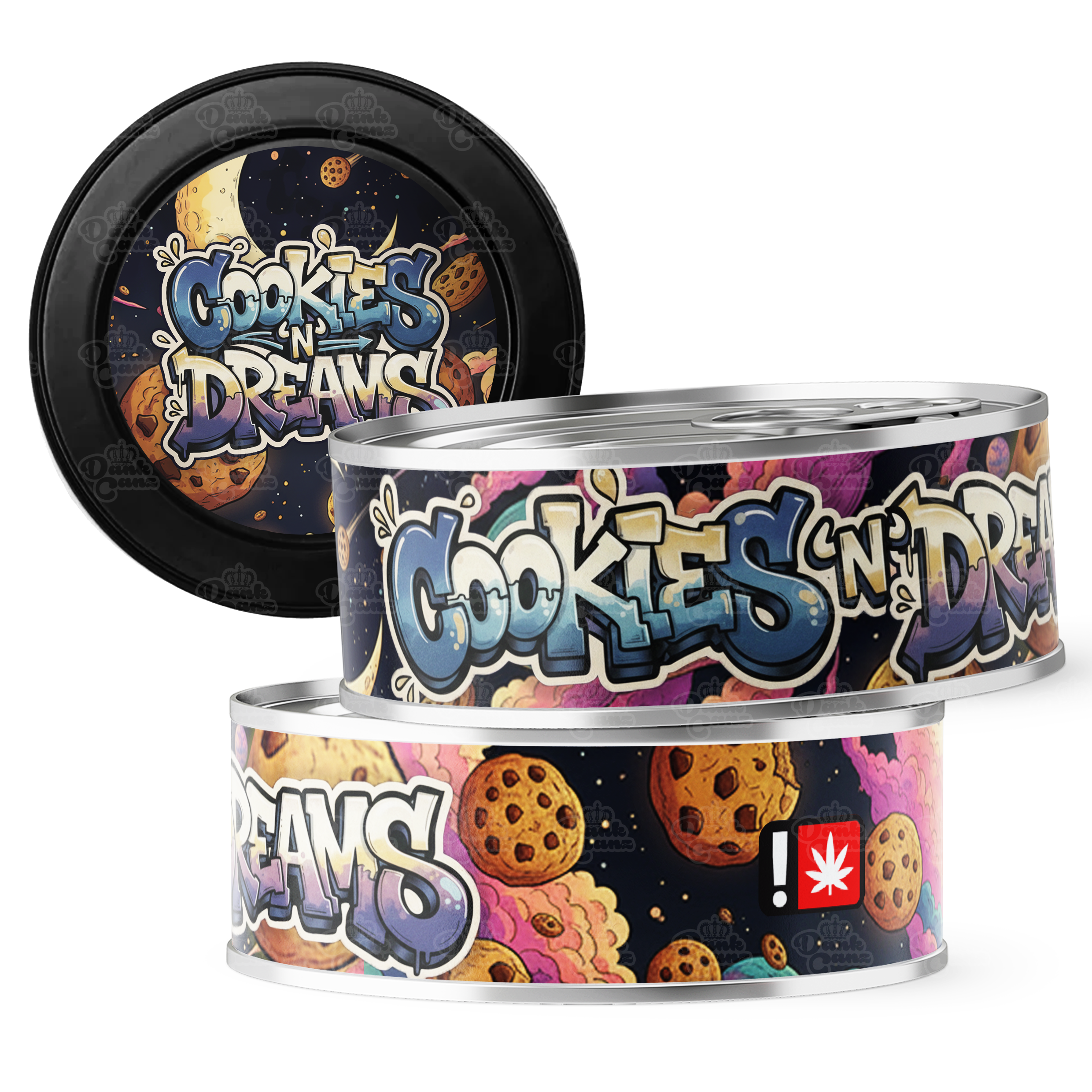 Cookies & Dreams 3.5g Self Seal Tins - DC Packaging Custom Cannabis Packaging
