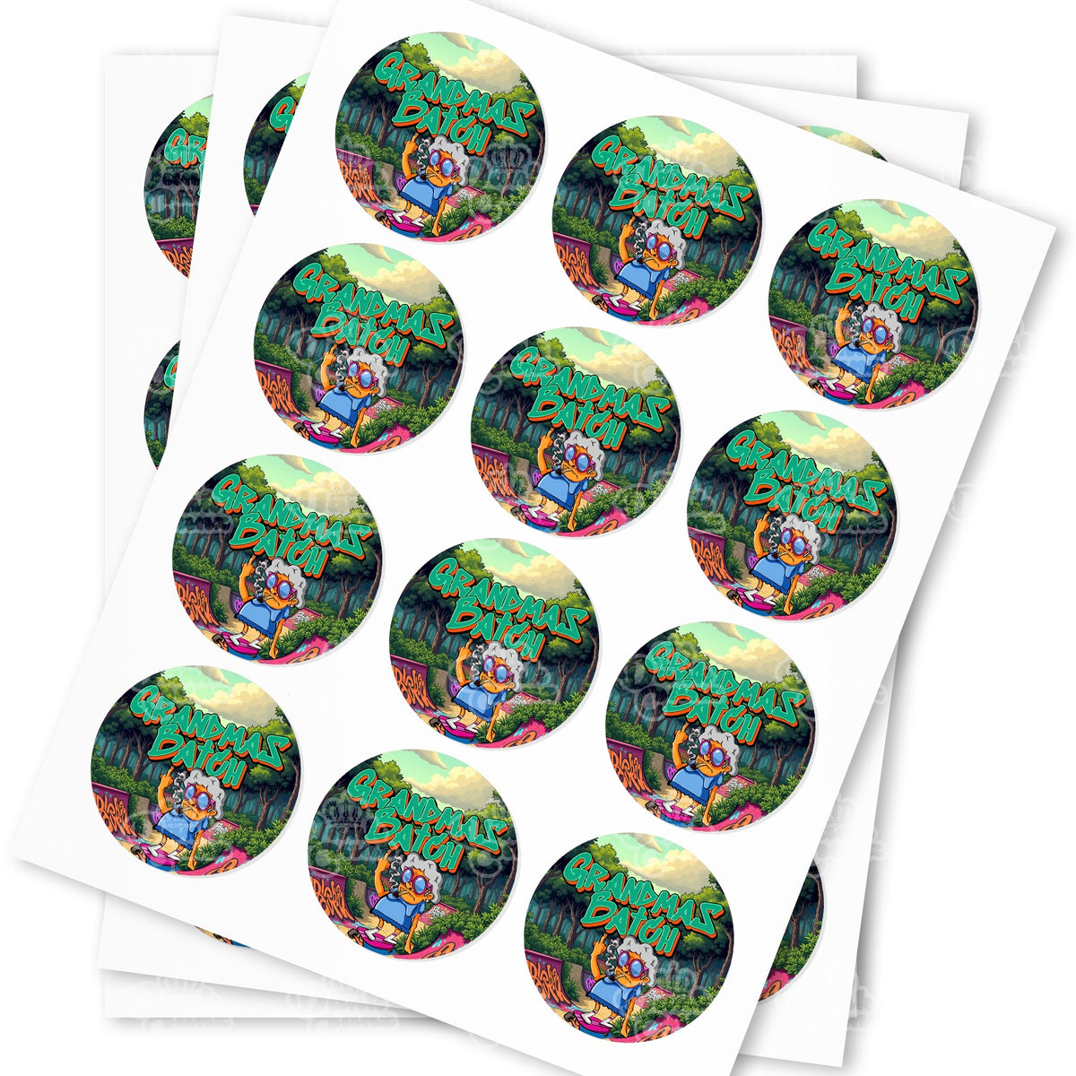 Grandmas Batch Strain Stickers | Strain Labels