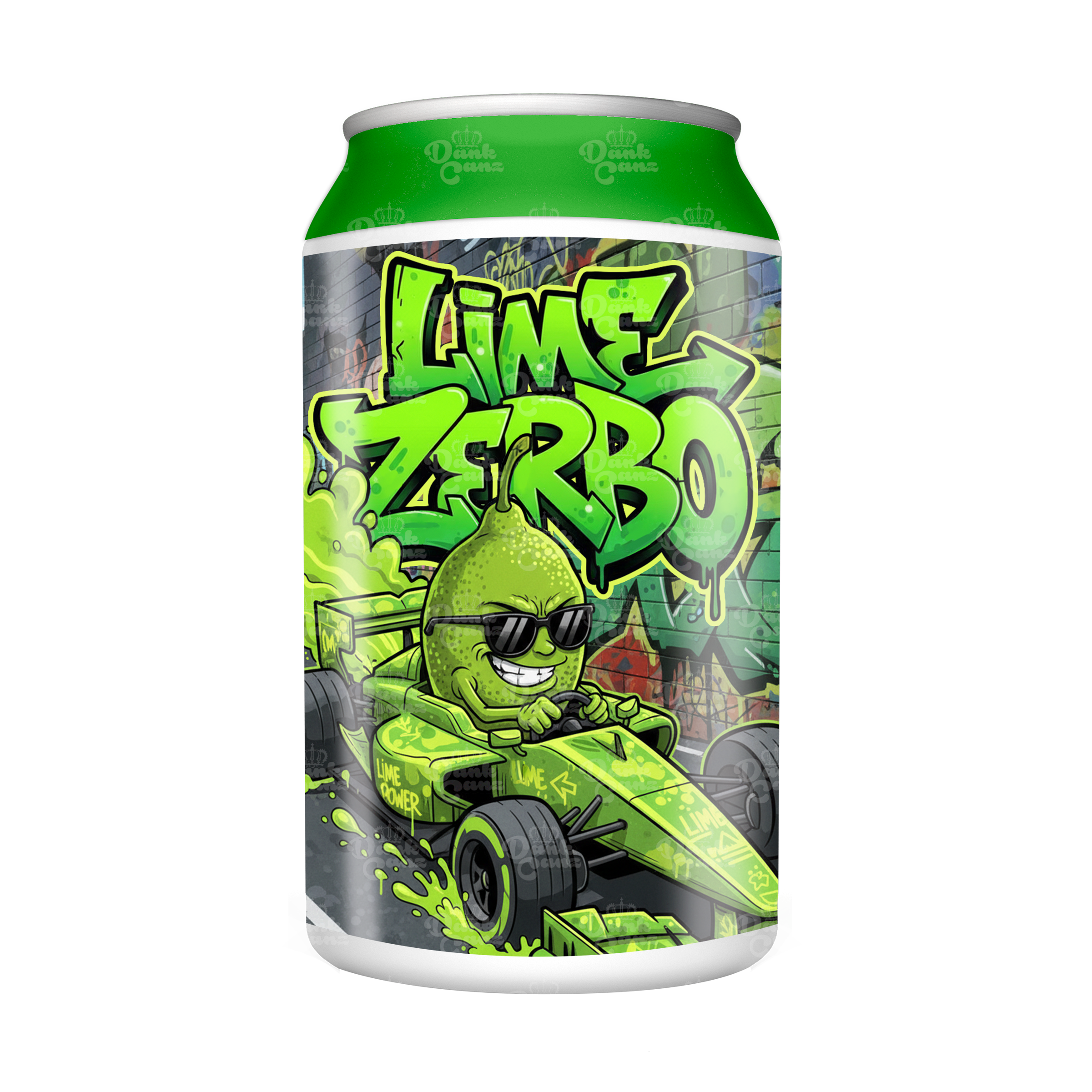 Lime Zerbo 3.5g Plastic Soda Cans - DC Packaging Custom Cannabis Packaging