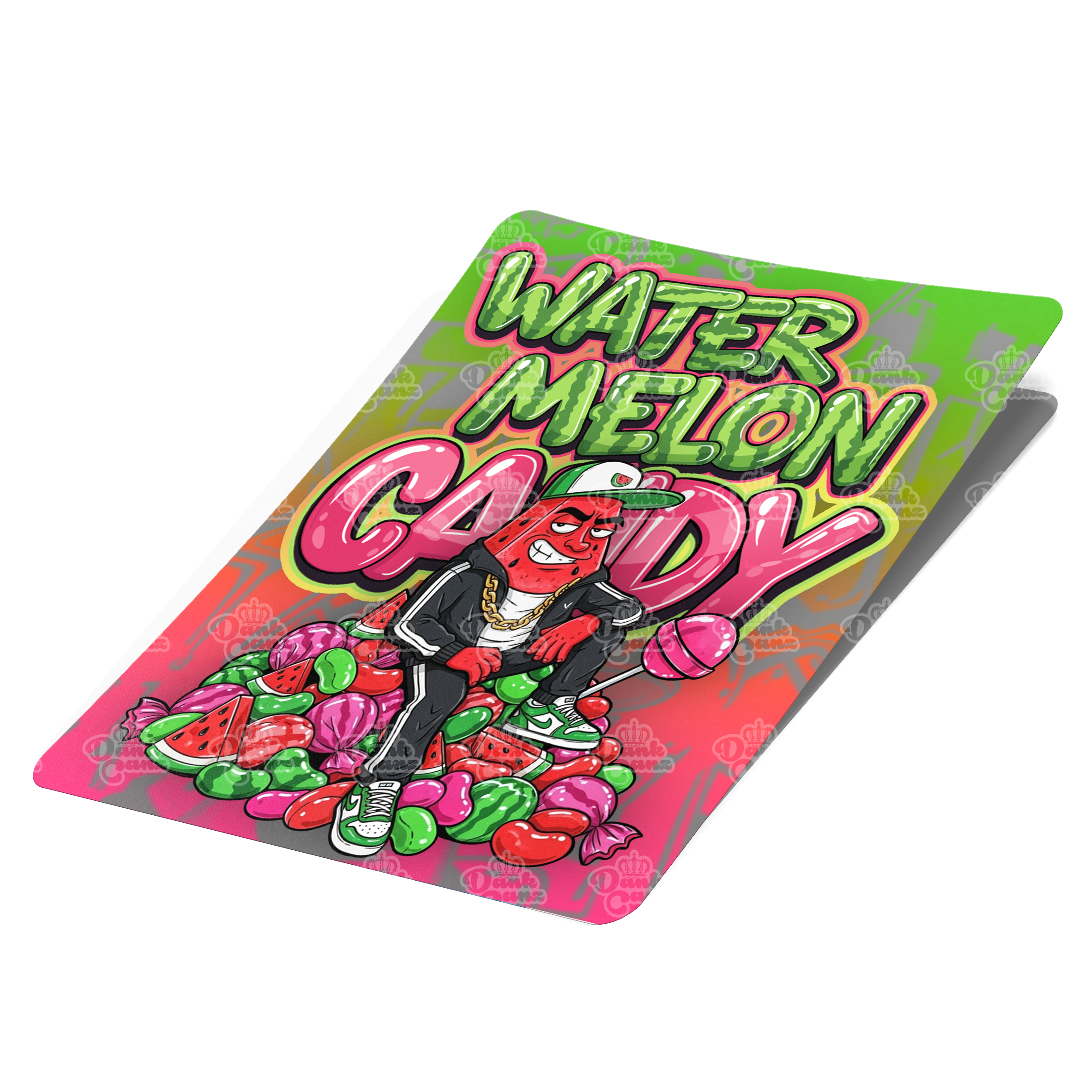 Watermelon Candy Mylar Bag Labels - Labels only - DC Packaging Custom Cannabis Packaging