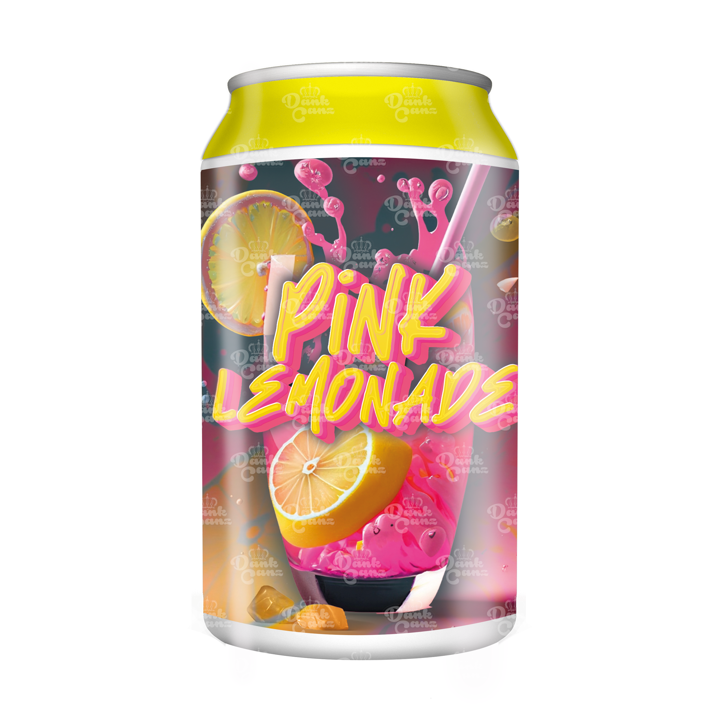 Pink Lemonade 3.5g Plastic Soda Cans - DC Packaging Custom Cannabis Packaging