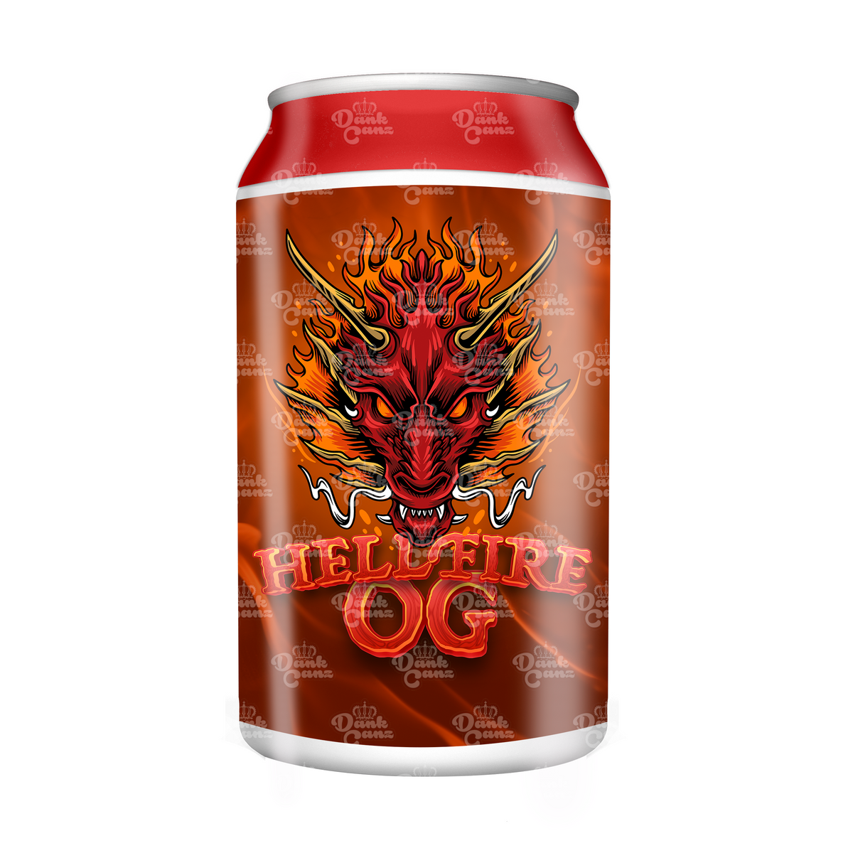 Hellfire OG 3.5g Cali Style Plastic Soda Cans | Cali Packaging