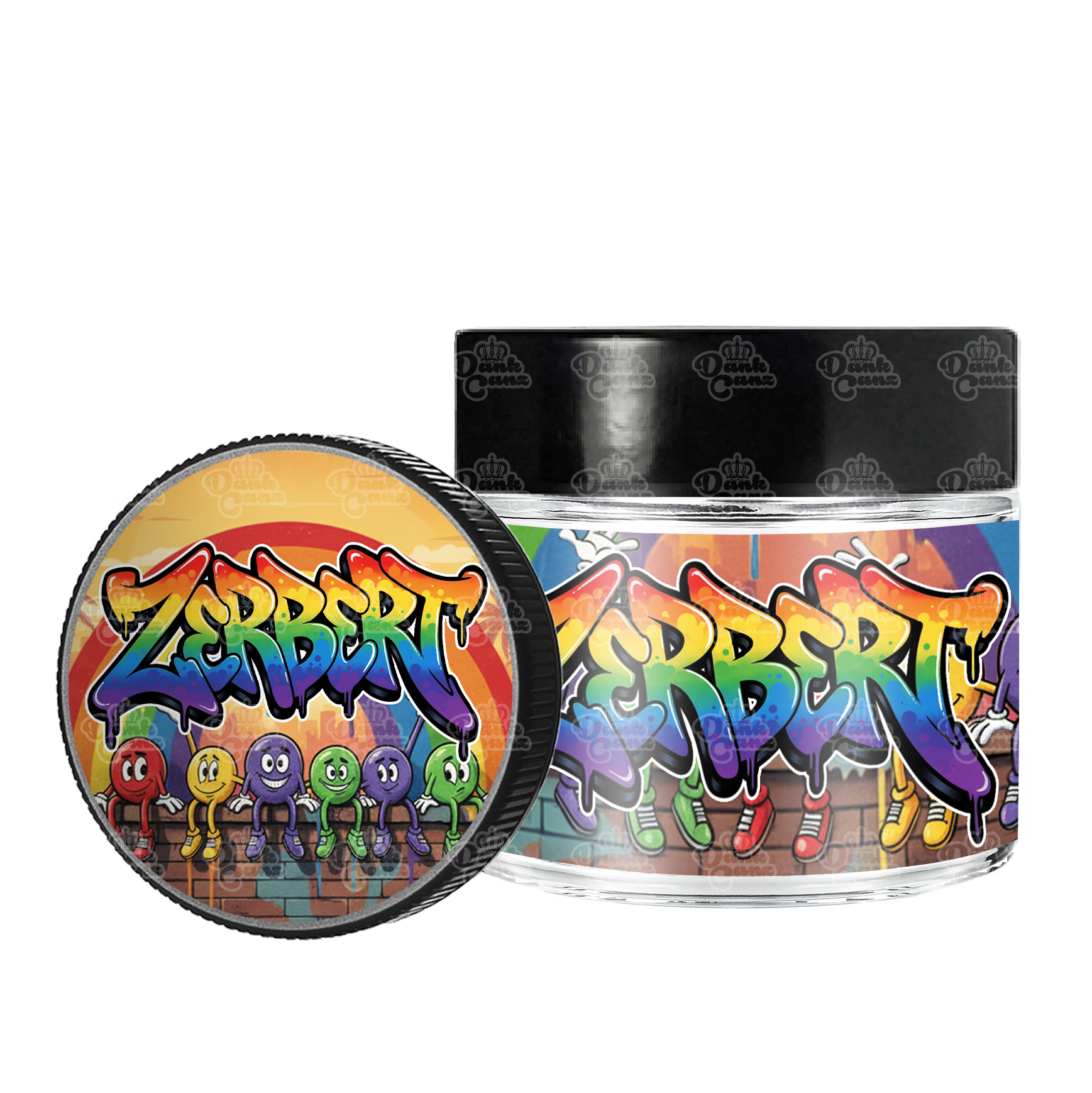 Zerbert 3.5g/60ml Glass Jars - Labelled - DC Packaging Custom Cannabis Packaging