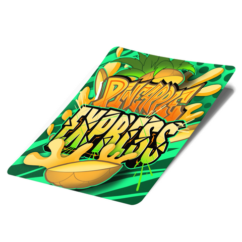 Pineapple Express Mylar-Taschenetiketten – nur Etiketten