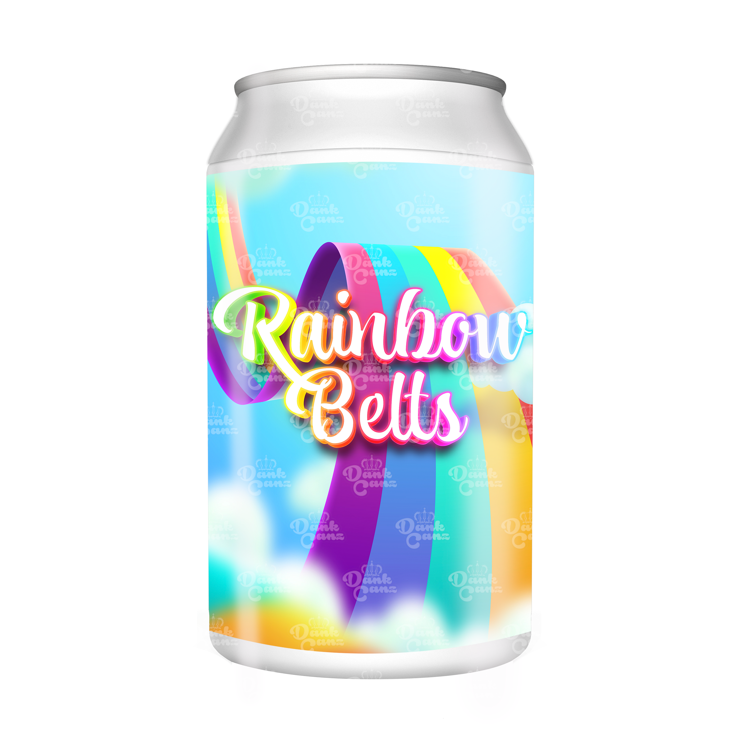 Rainbow Belts 3.5g Plastic Soda Cans - DC Packaging Custom Cannabis Packaging