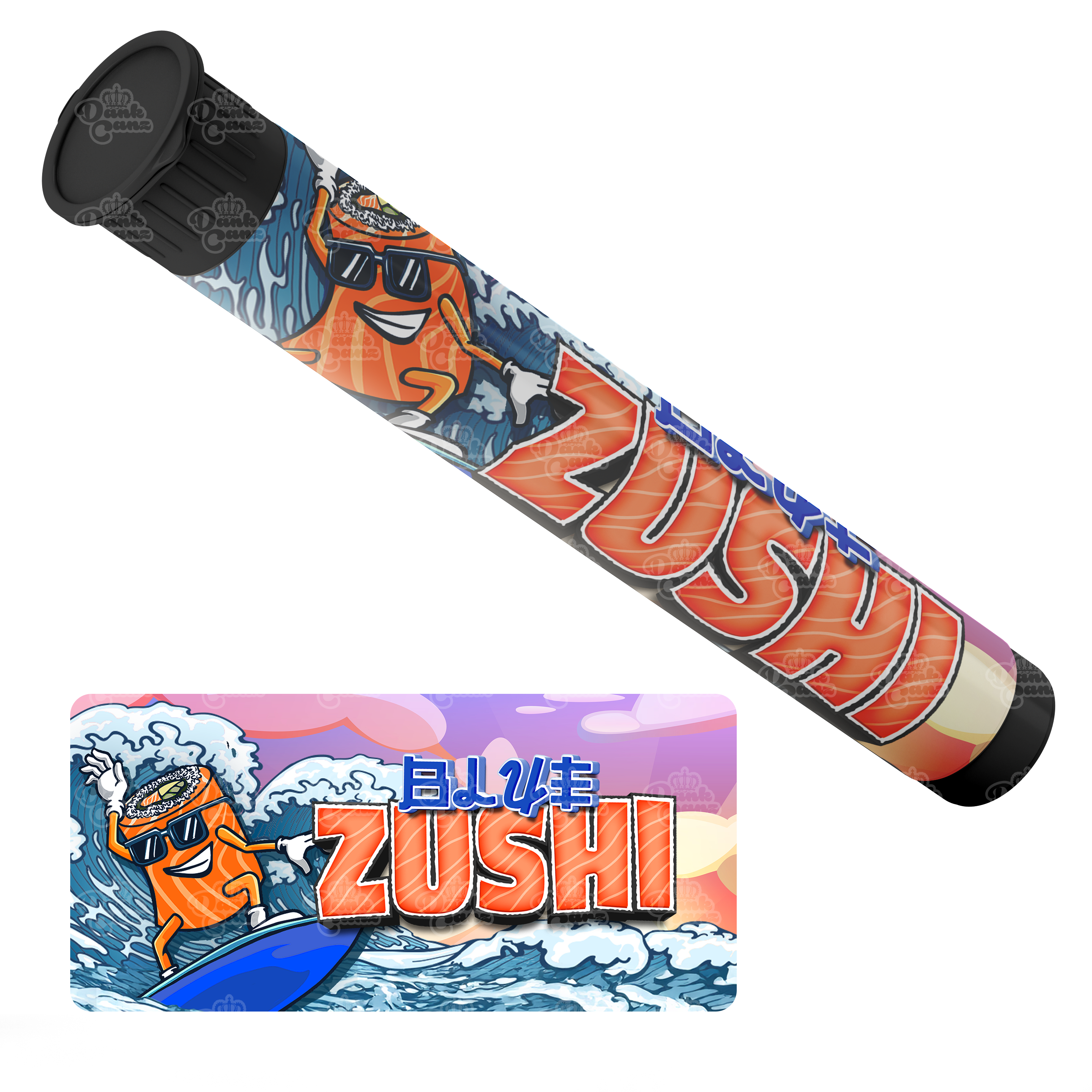 Blue Zushi Pre Roll Tubes | Empty Doob Tubes | 115mm Blue Zushi Pre Roll Tubes | Empty Doob Tubes | 115mm