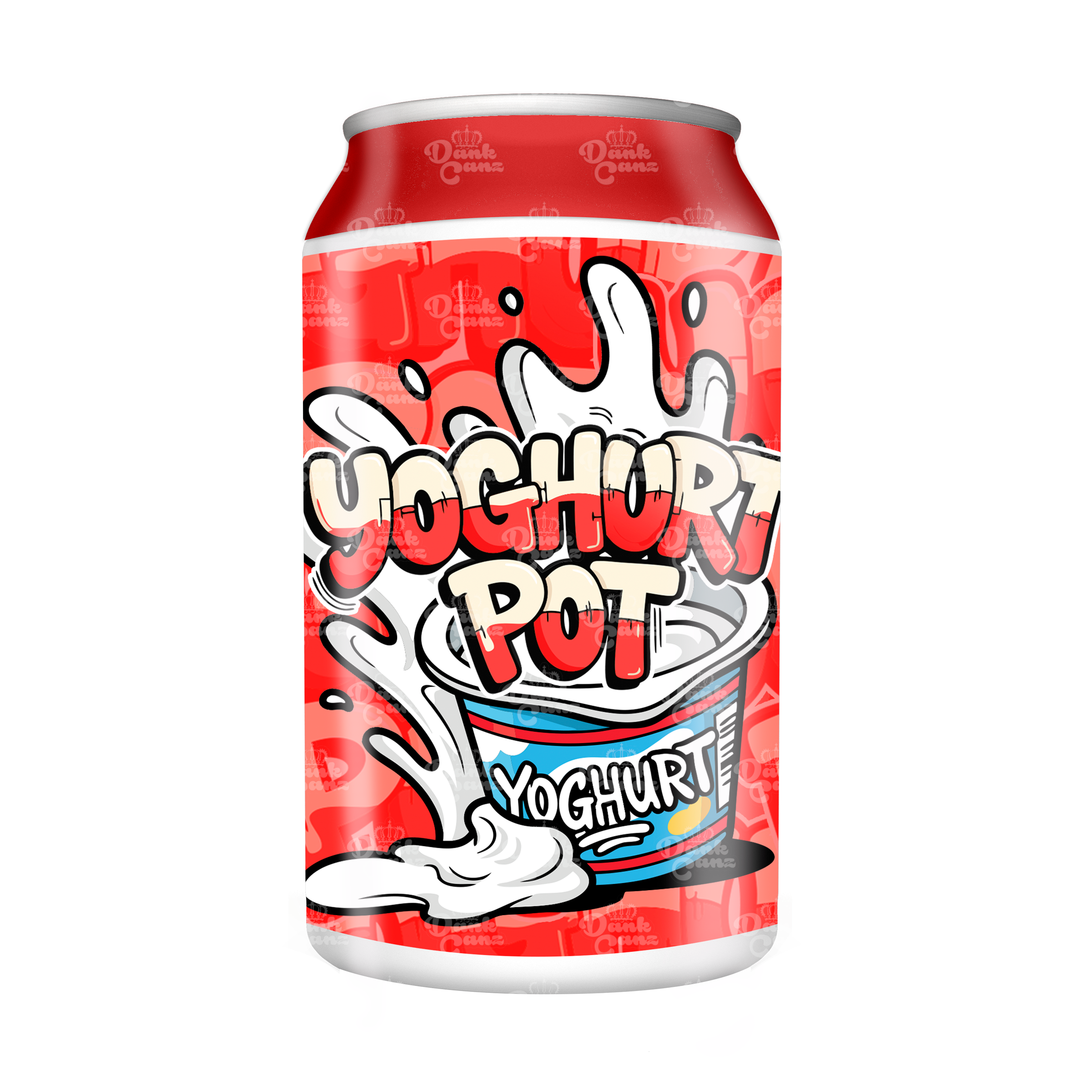 Yoghurt Pot 3.5g Plastic Soda Cans - DC Packaging Custom Cannabis Packaging