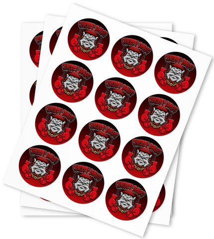 Cherry Dawg Strain Stickers - DC Packaging Custom Cannabis Packaging