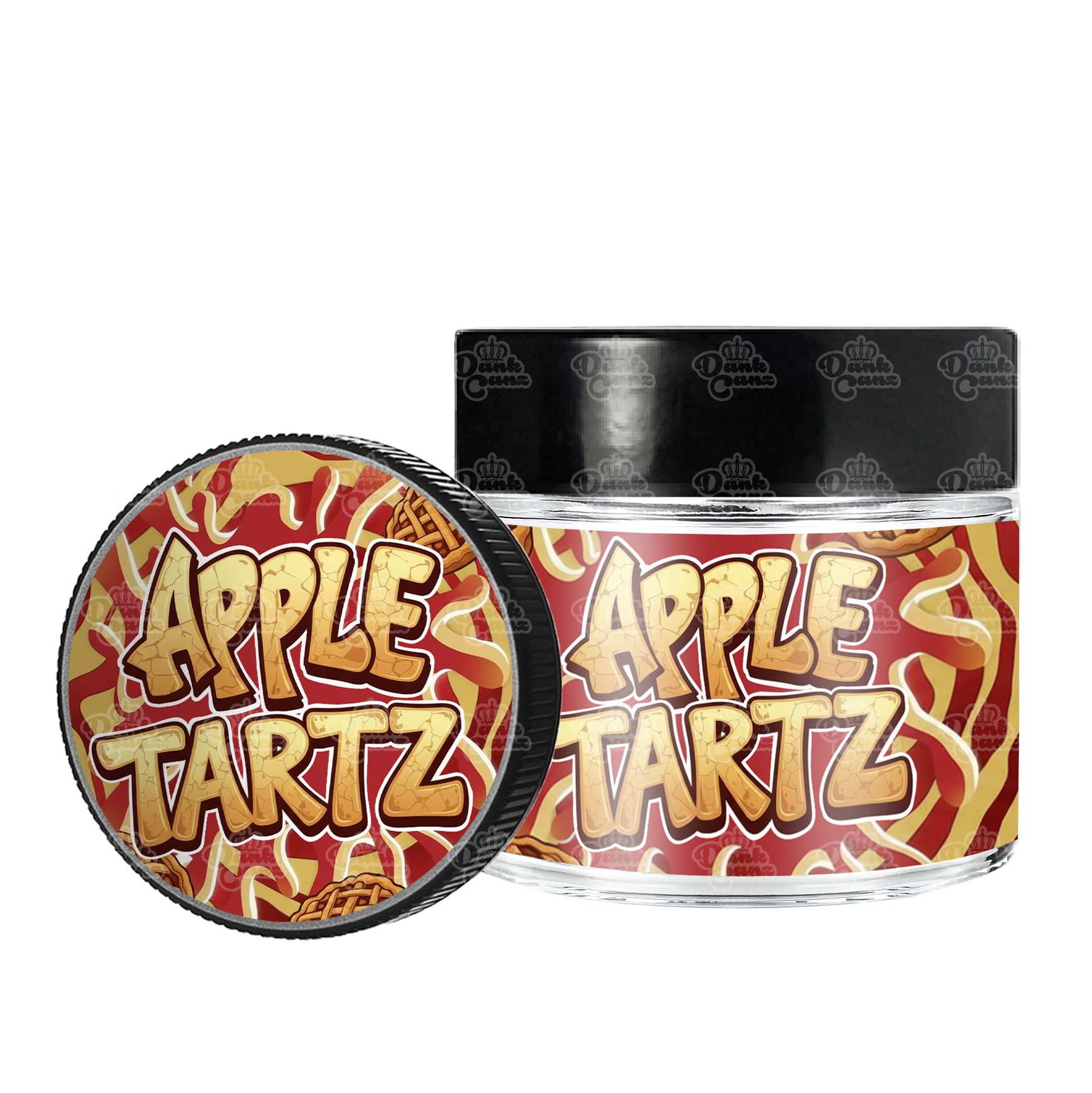 Apple Tartz 3.5g/60ml Glass Jars - Labelled - DC Packaging Custom Cannabis Packaging