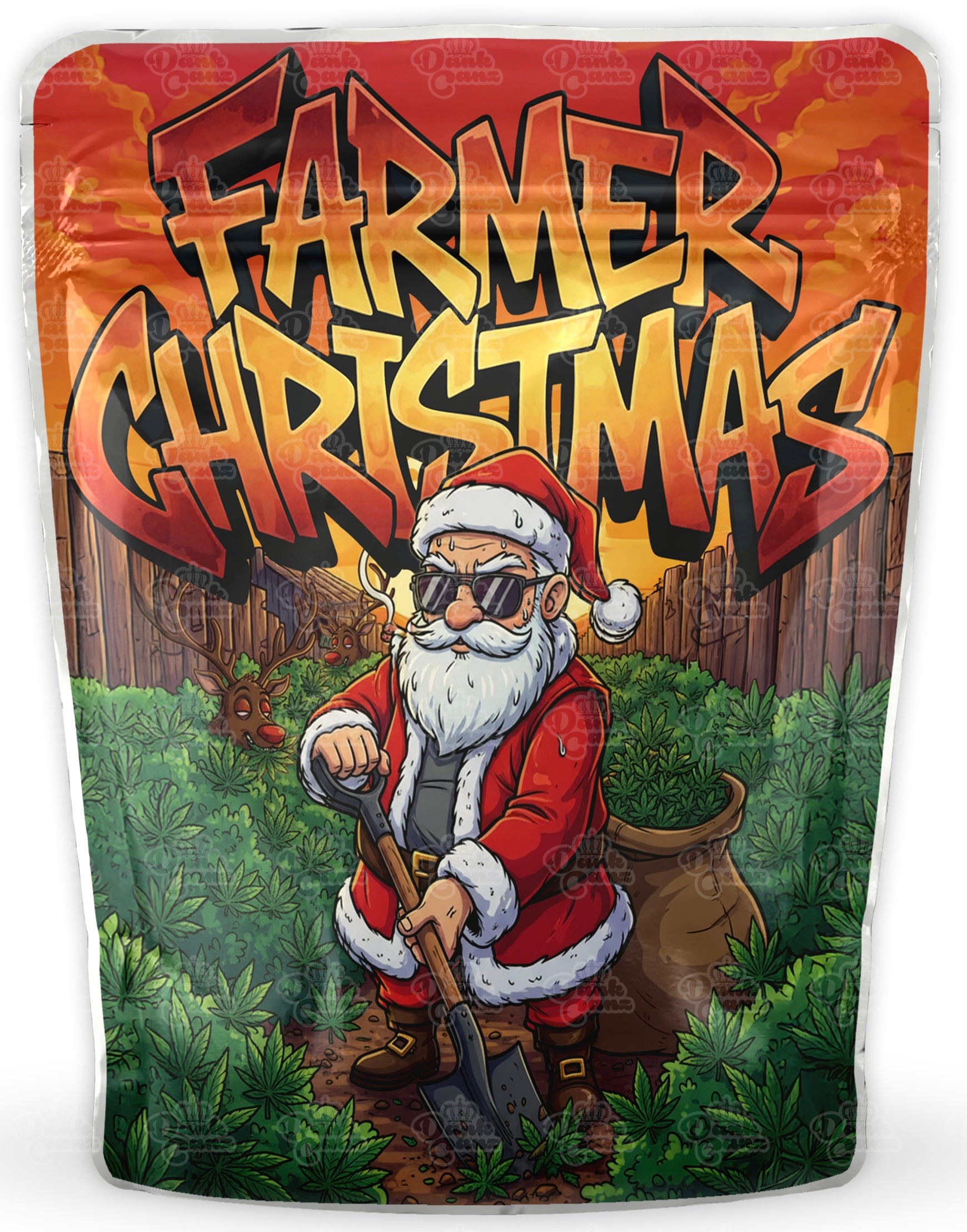 Christmas Mylar Bags - DC Packaging Custom Cannabis Packaging