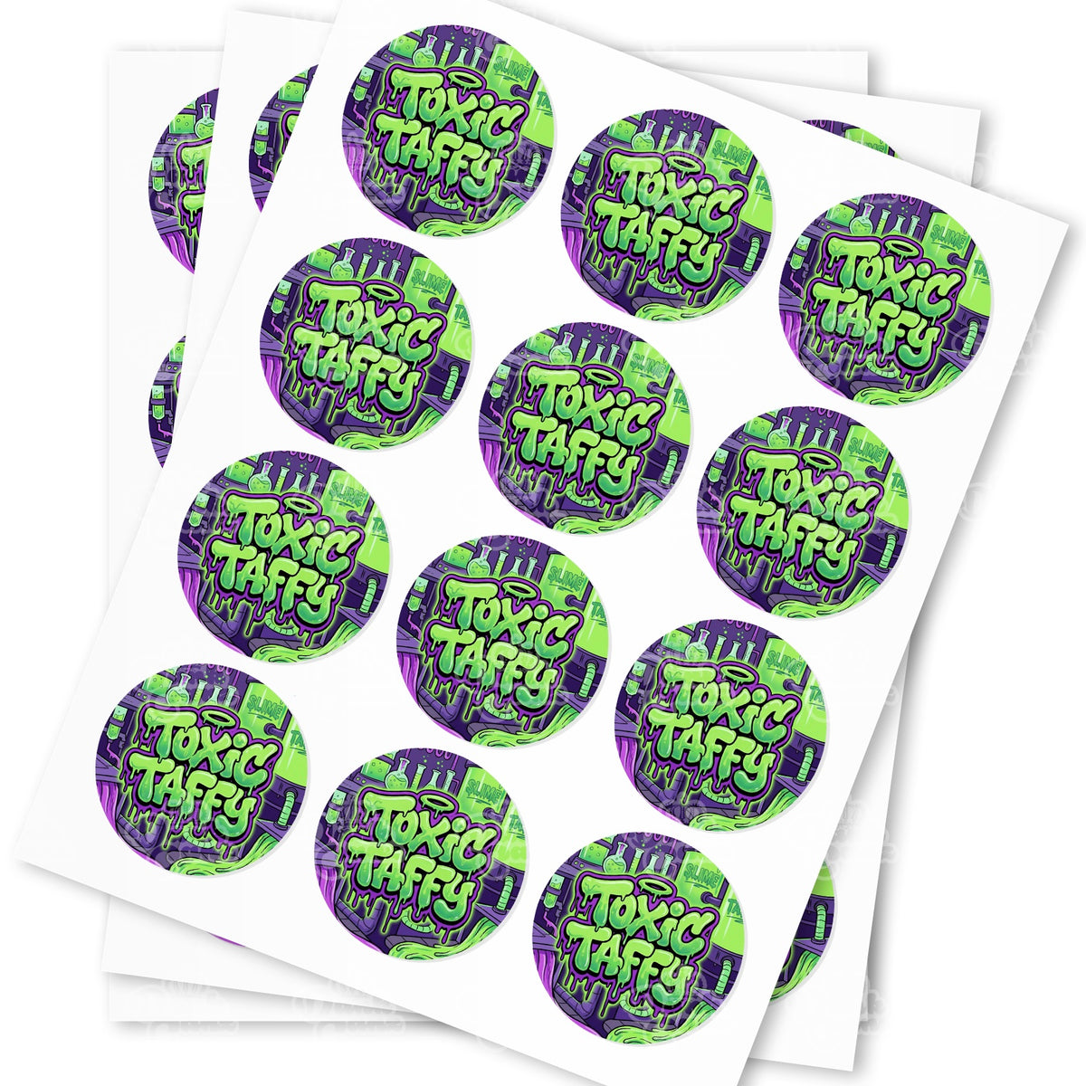 Toxic Taffy Strain Stickers | Strain Labels