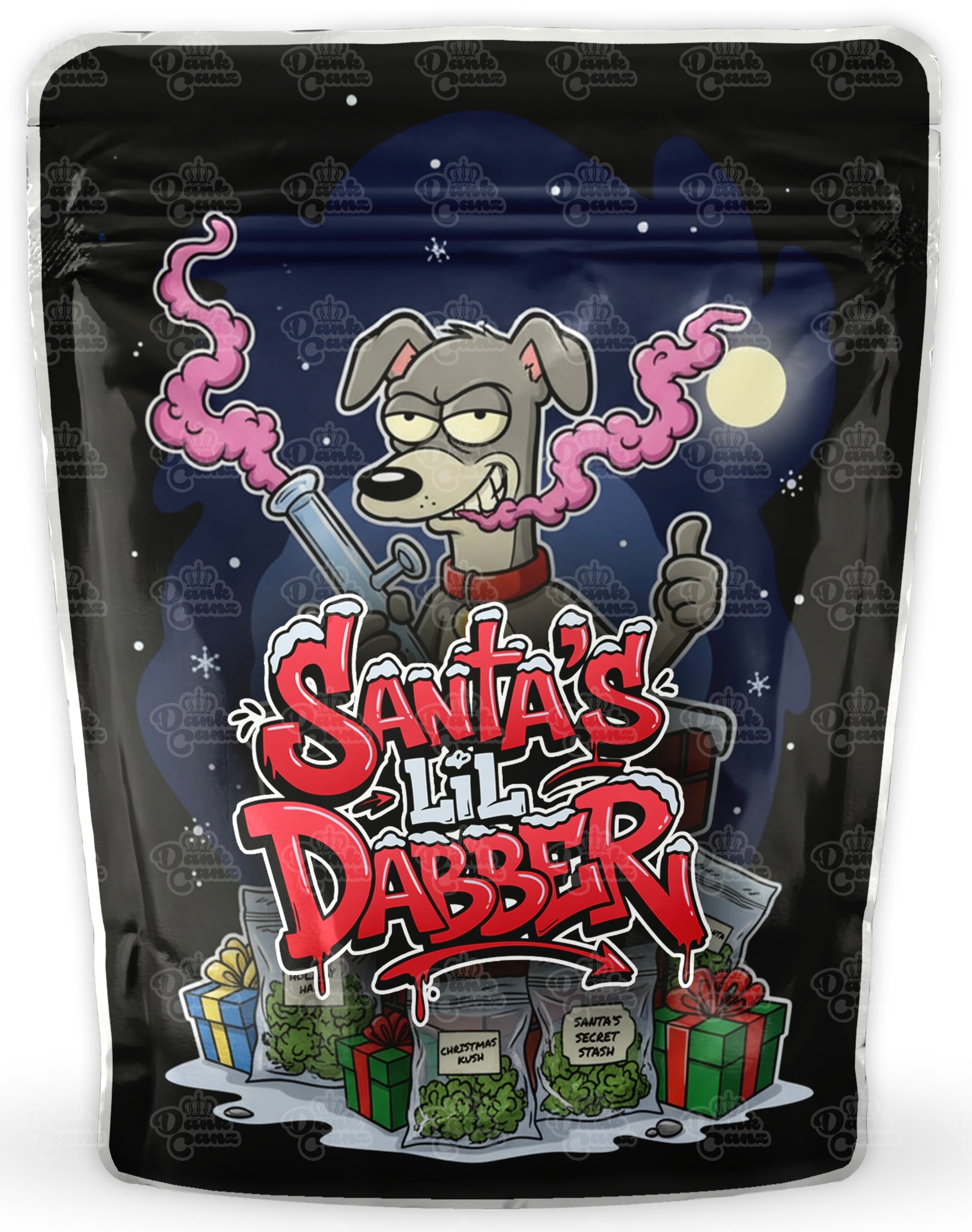 Christmas Mylar Bags - DC Packaging Custom Cannabis Packaging