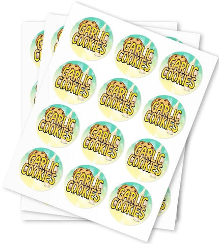 Garlic Cookies Stickers - DC Packaging Custom Cannabis Packaging