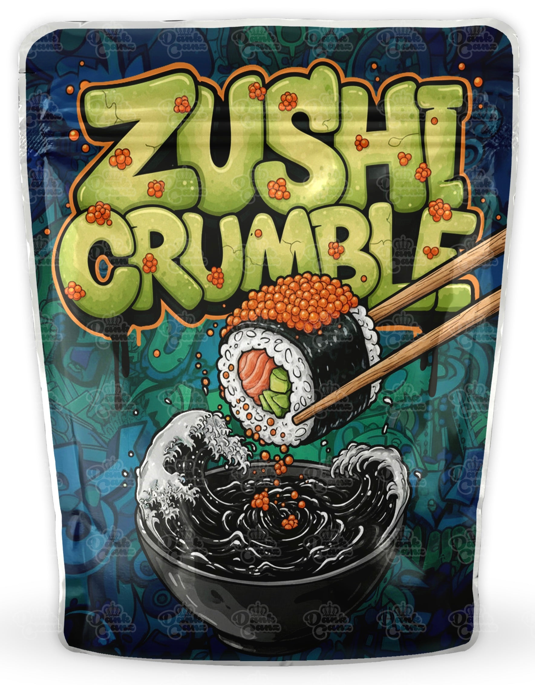 Zushi Crumble Mylar Bags - DC Packaging Custom Cannabis Packaging