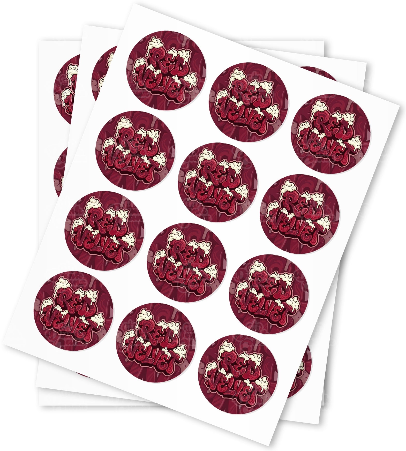 Red Velvet Strain Stickers - DC Packaging Custom Cannabis Packaging