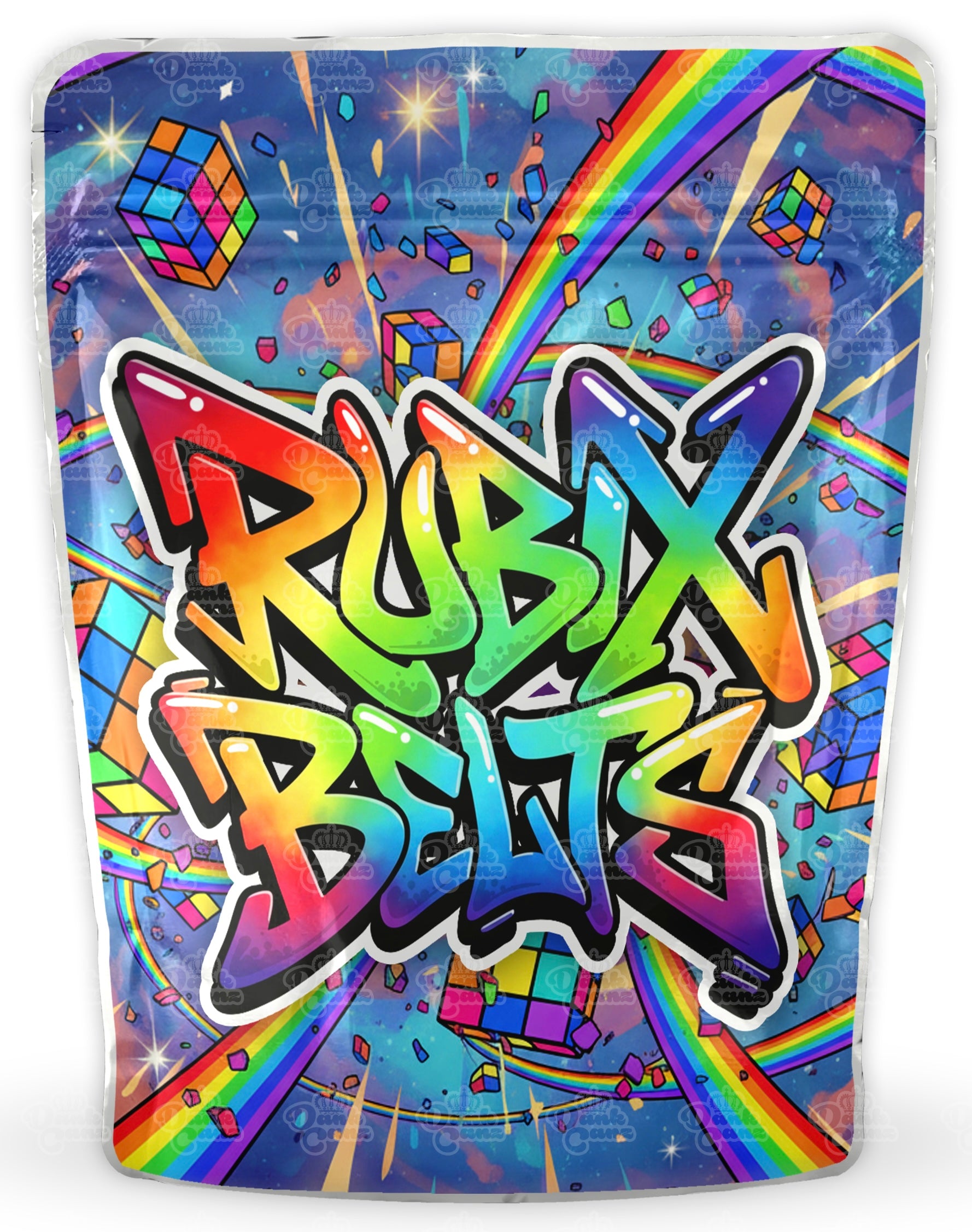 Rubix Belts Mylar Bags - DC Packaging Custom Cannabis Packaging