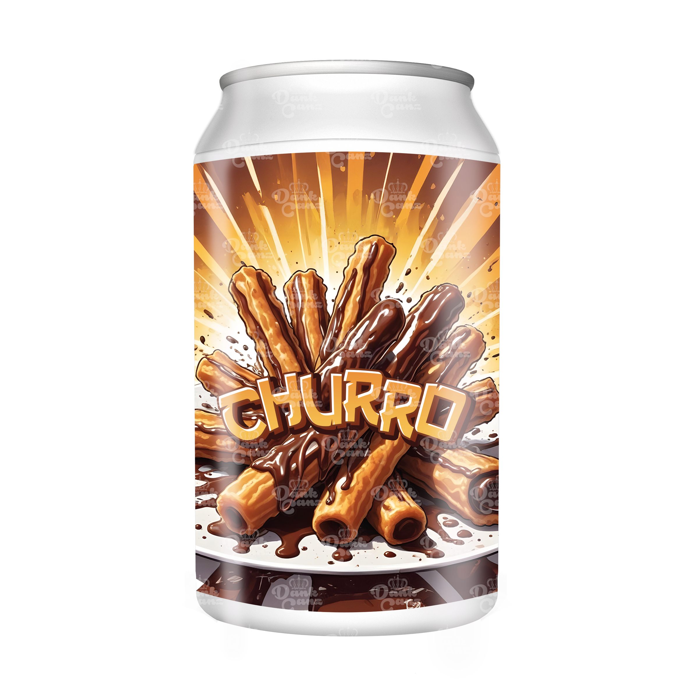 Churro 3.5g Plastic Soda Cans - DC Packaging Custom Cannabis Packaging