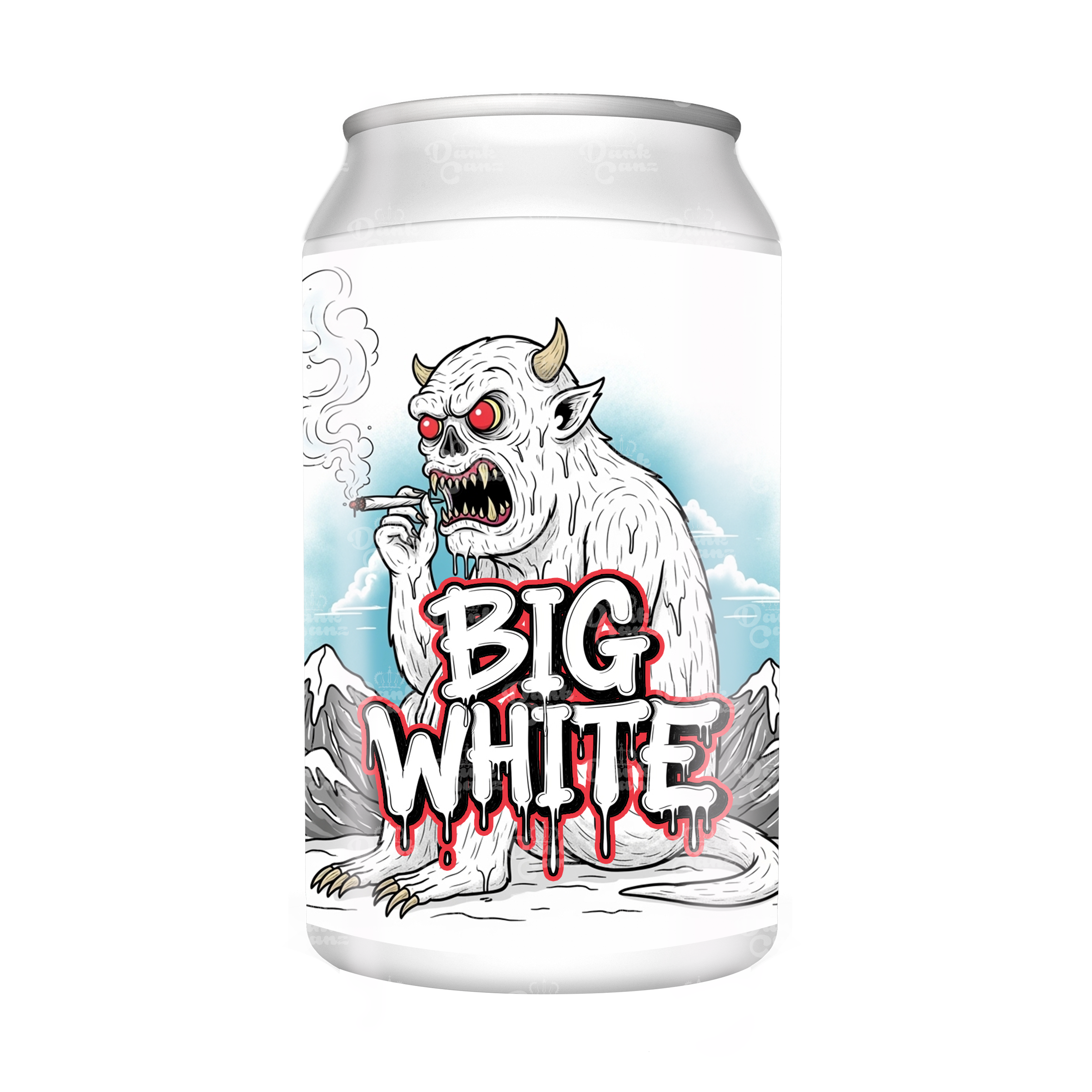 Big White 3.5g Plastic Soda Cans - DC Packaging Custom Cannabis Packaging