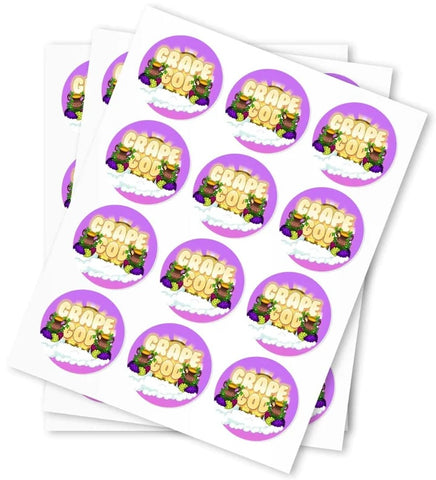 Grape God Stickers - DC Packaging Custom Cannabis Packaging